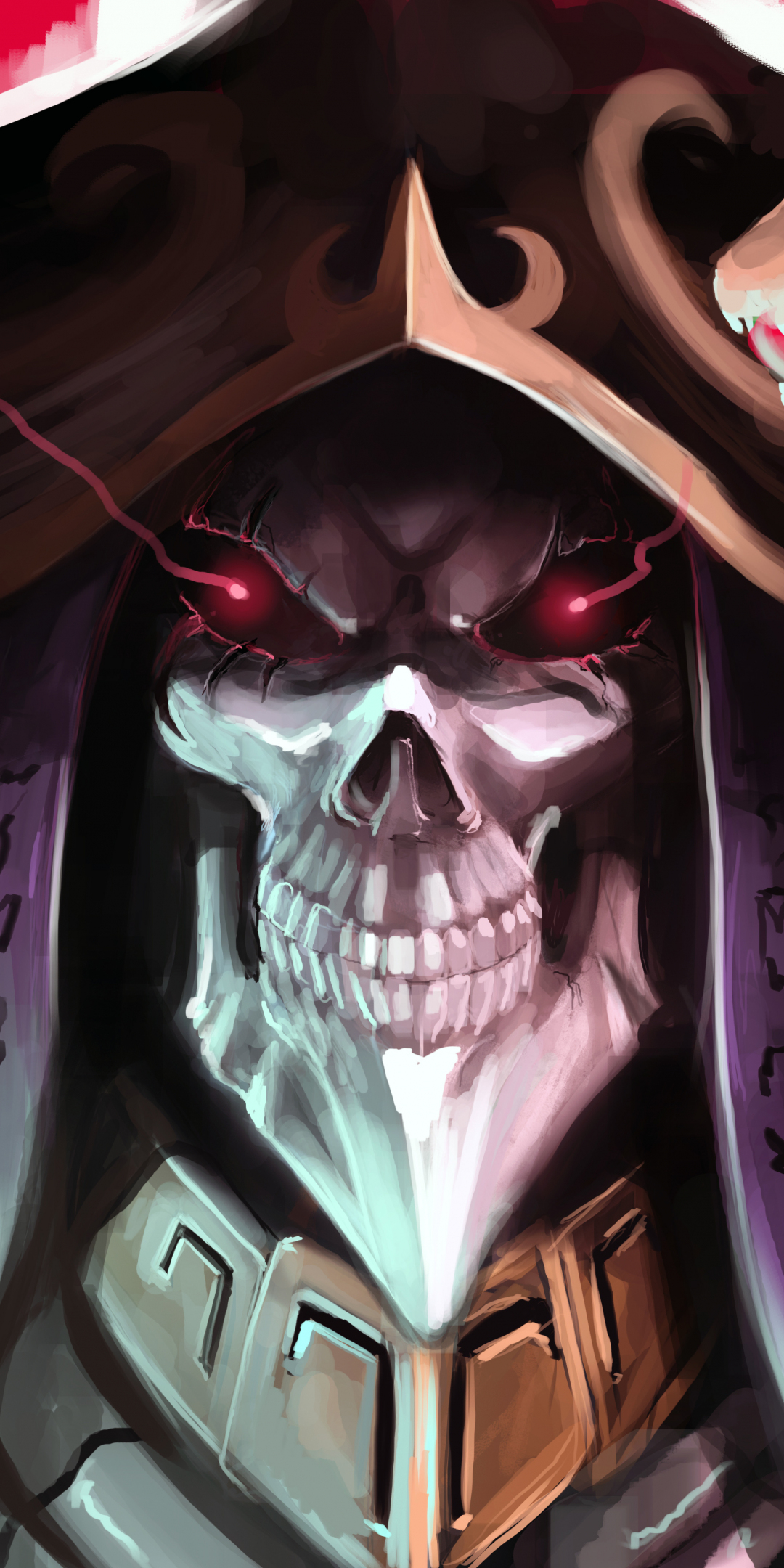 Skull, overlord, artwork, king, 1080x2160 wallpaper