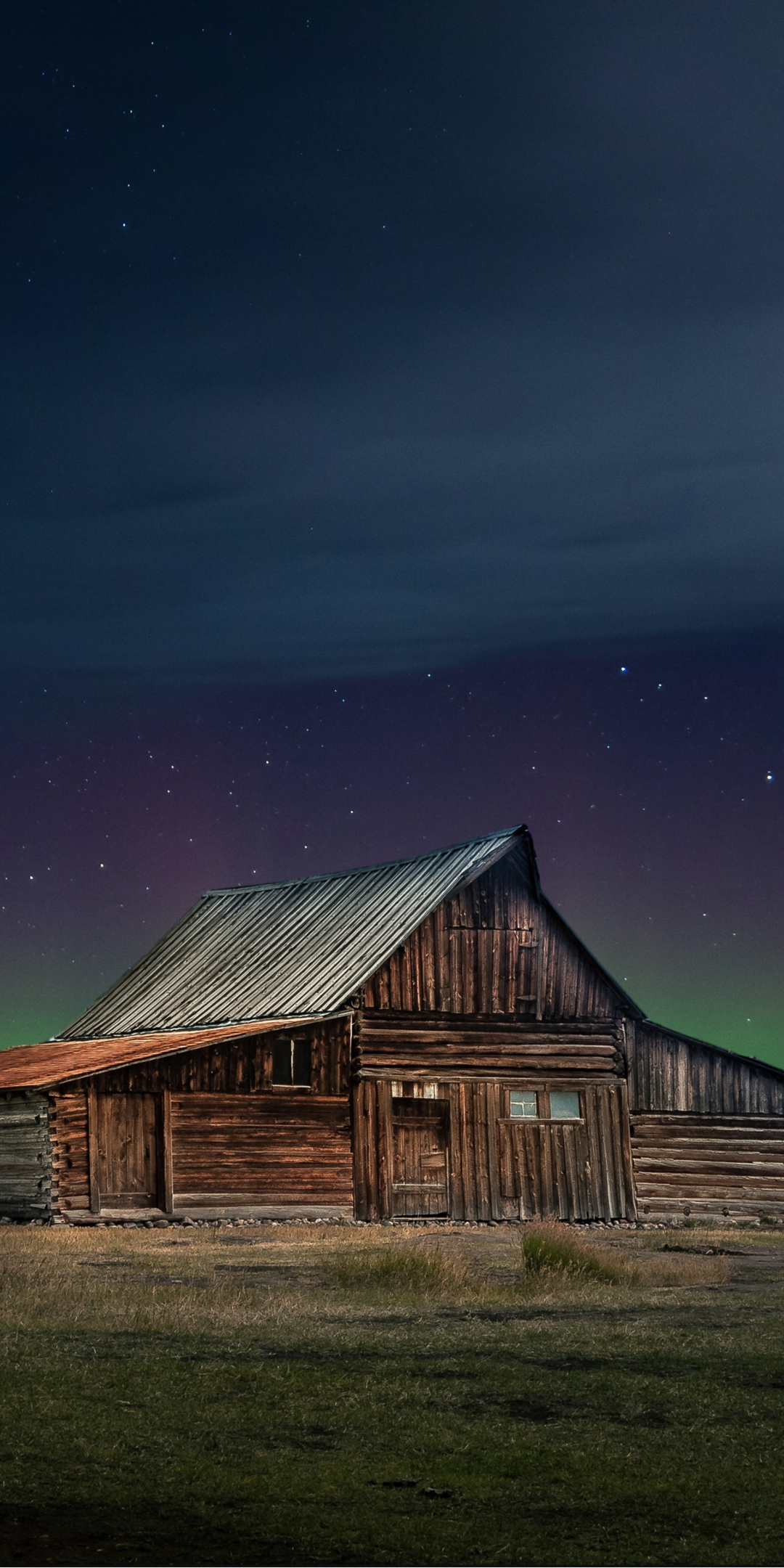 House, mid-night, landscape, nature, 1080x2160 wallpaper