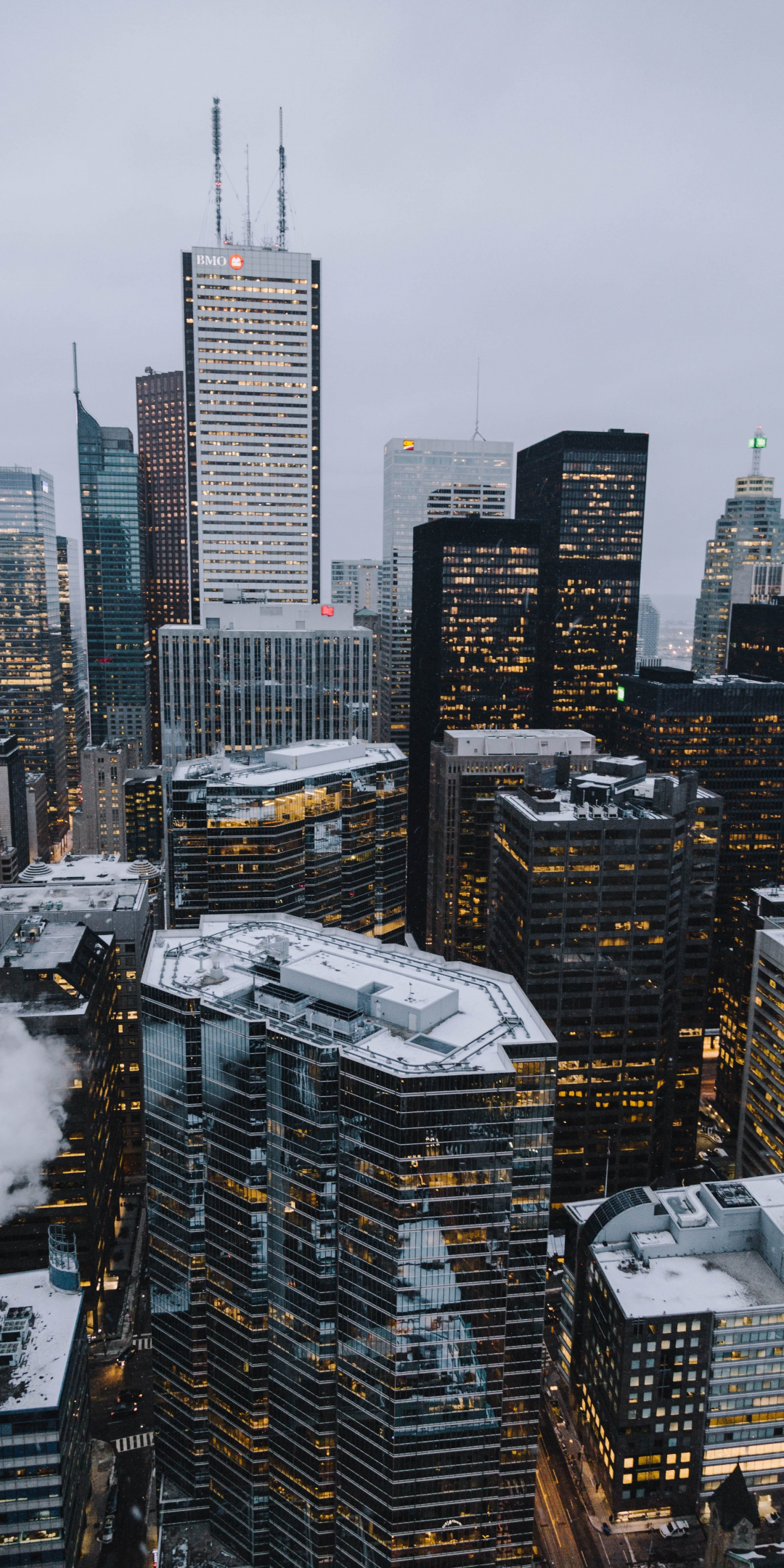 Cityscape, Toronto, buildings and skyscrapers, Canada, 1080x2160 wallpaper