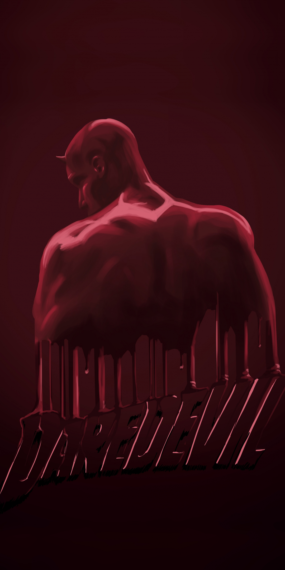 Artwork, Daredevil, Marvel hero, 1080x2160 wallpaper