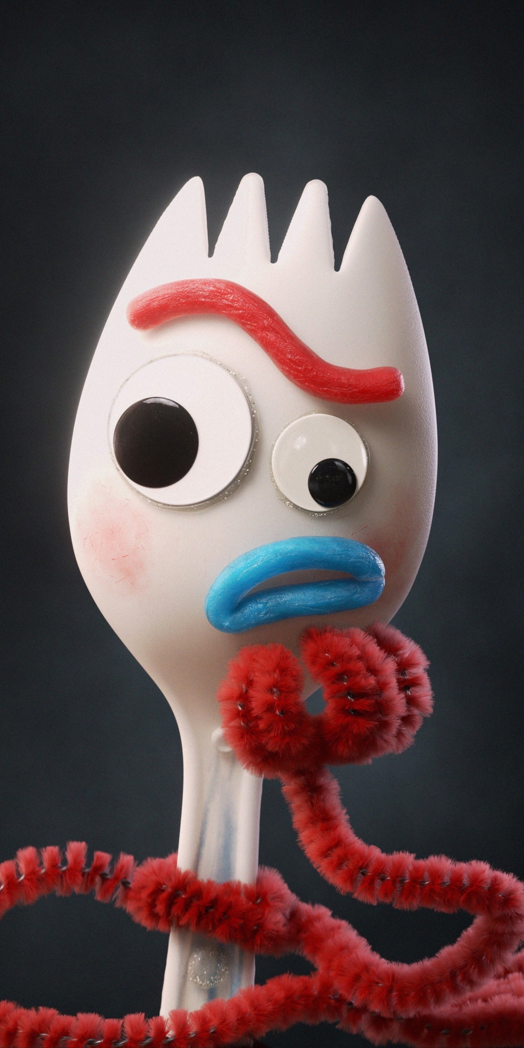 Forky, curious, Toy Story 4, movie, 1080x2160 wallpaper