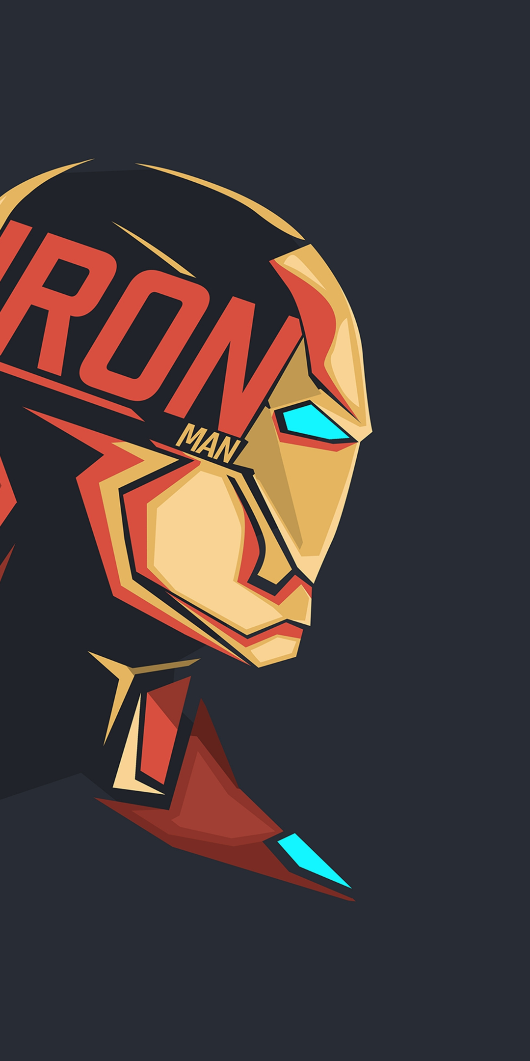 Headshot, superhero, marvel, iron man, art, 1080x2160 wallpaper