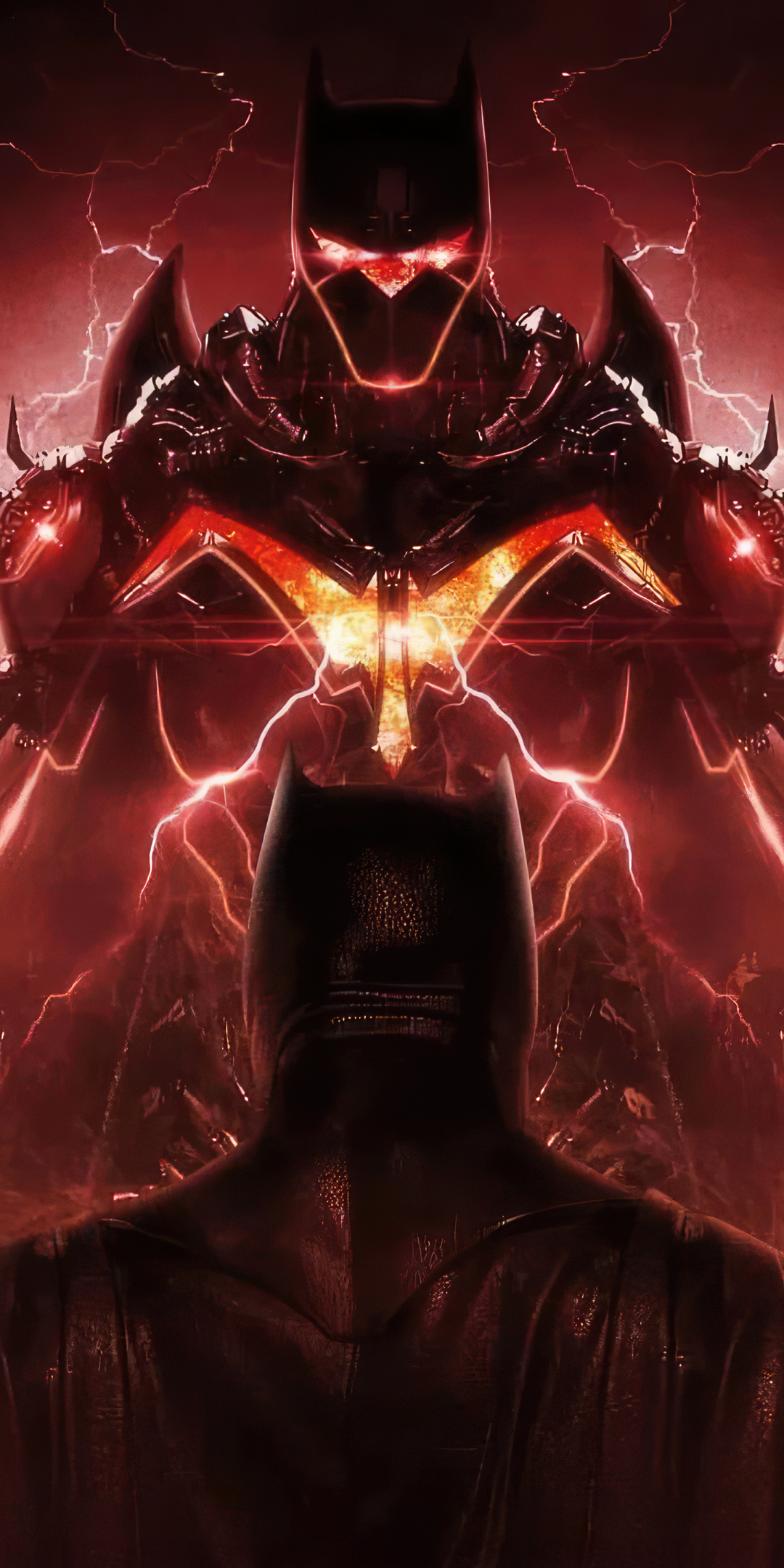 Infernal's Avenger, The Bellbat Armor for Batman, fan art, 1080x2160 wallpaper