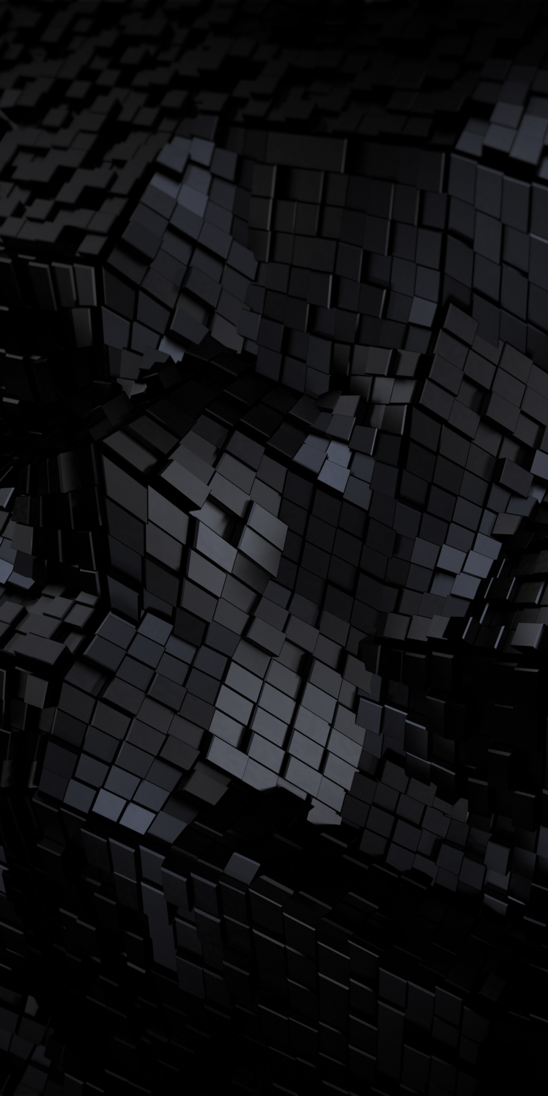 Tiles, black grid, abstract, 1080x2160 wallpaper