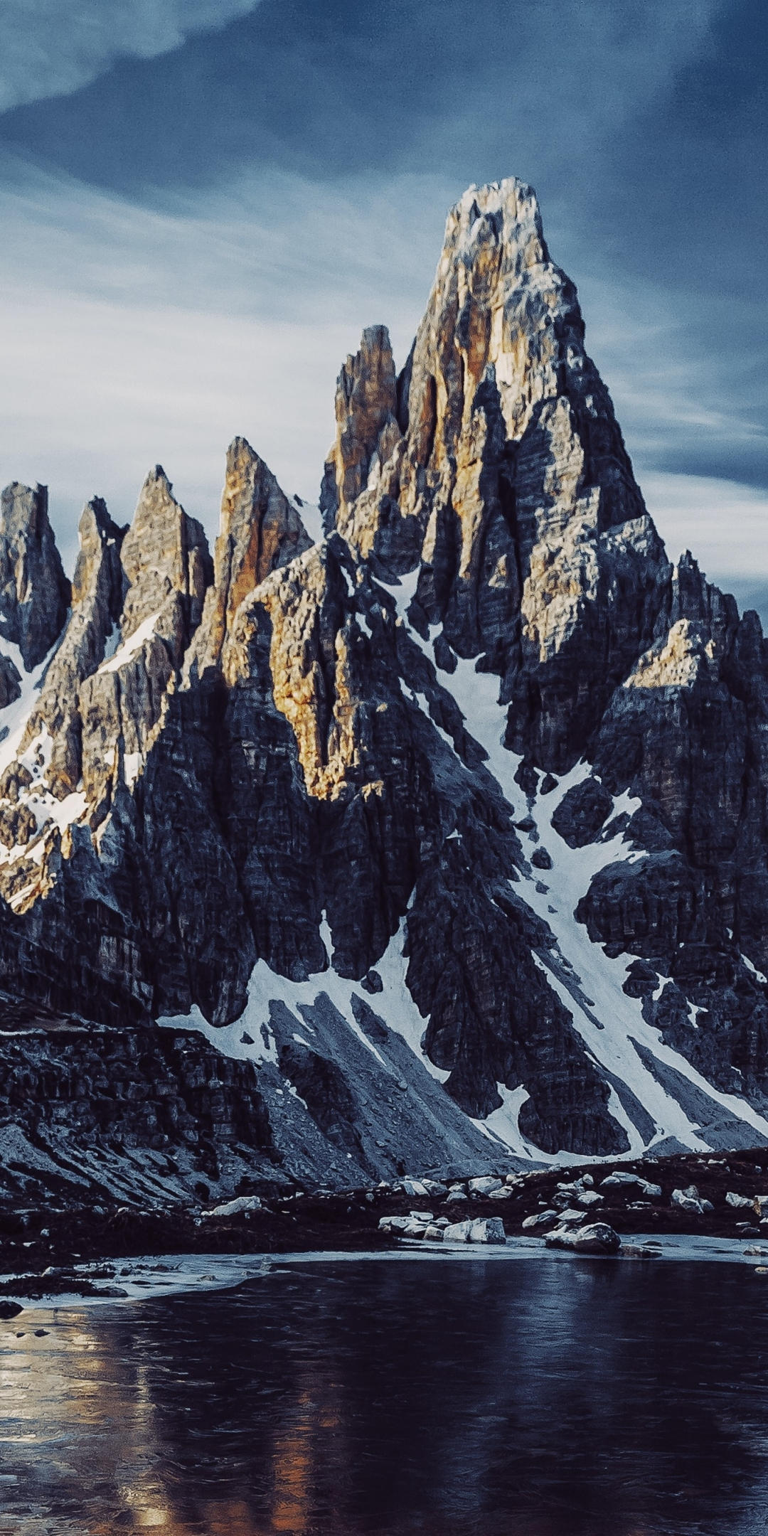 Peak of Paternkofel, mountains, nature, 1080x2160 wallpaper