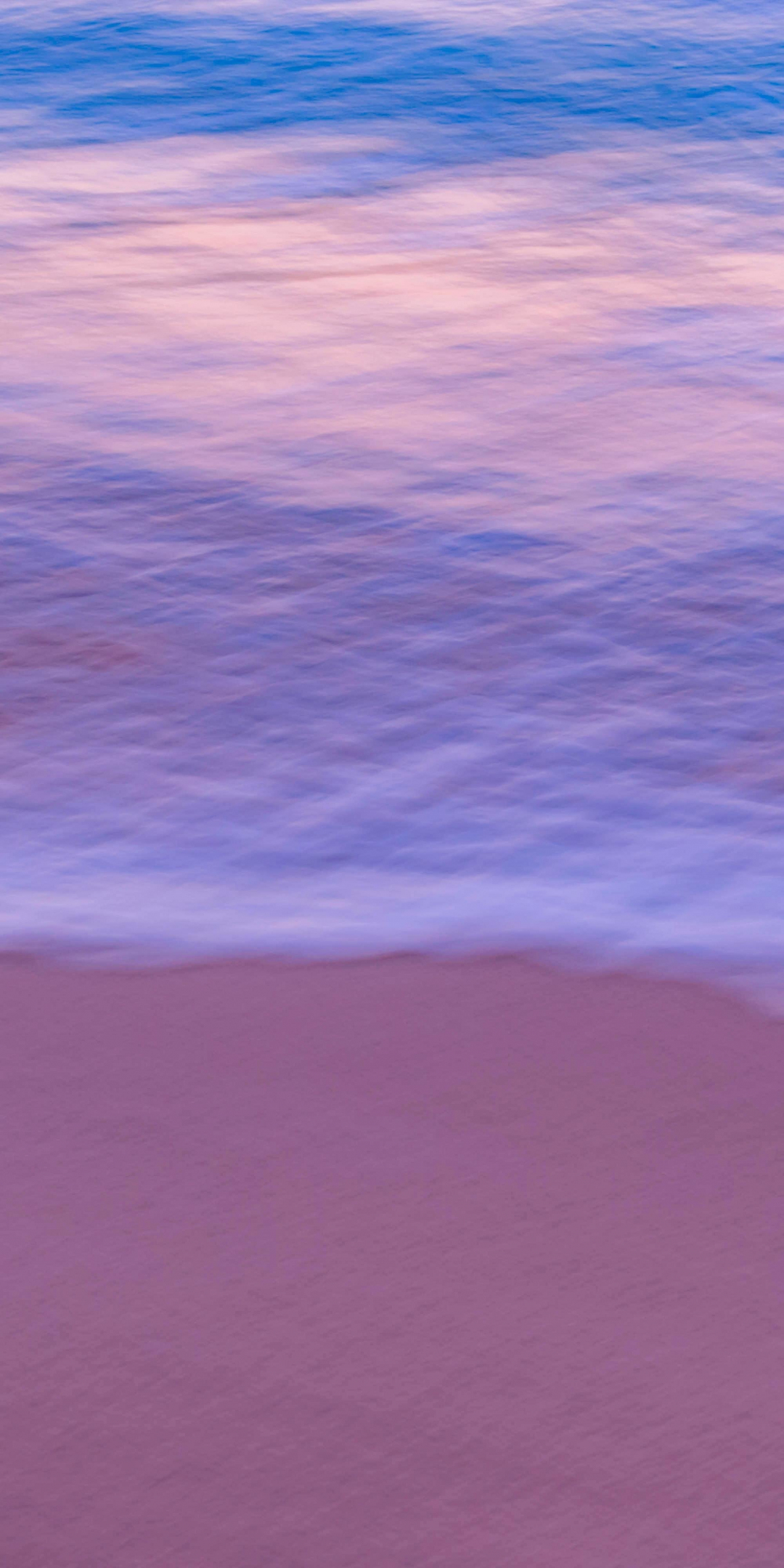 Blue-white sea waves, beach, 1080x2160 wallpaper