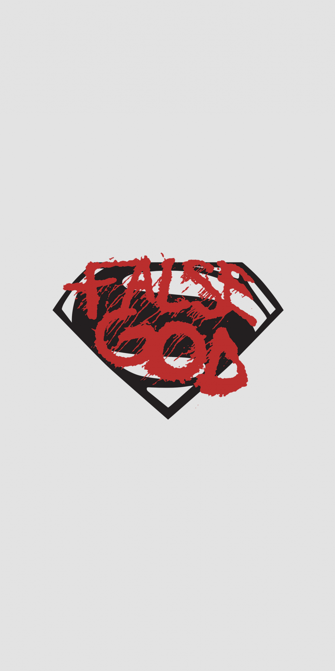 False god, batman vs superman, minimal, logo, 1080x2160 wallpaper