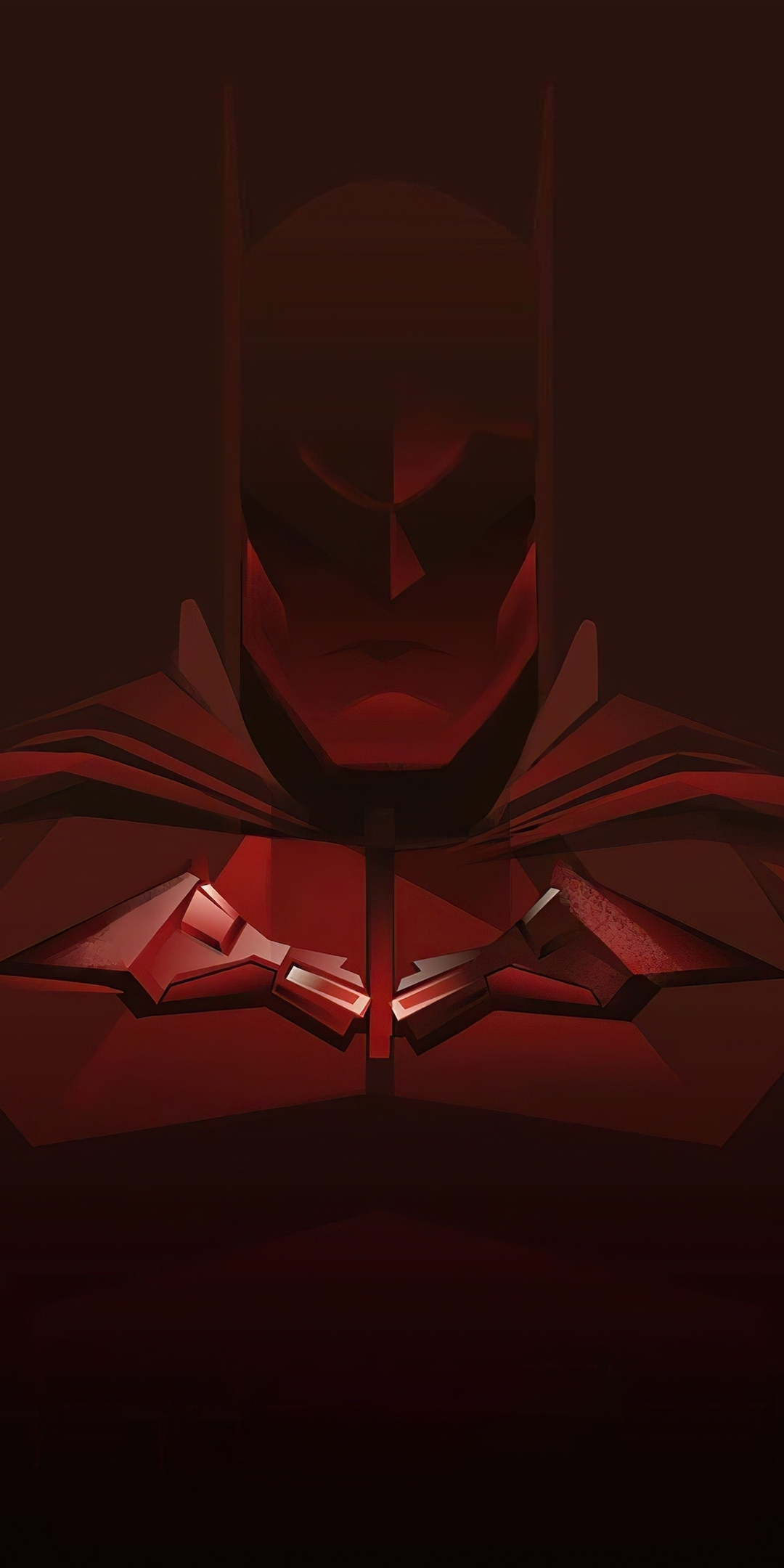 Batman, red and minimal, 2021, 1080x2160 wallpaper