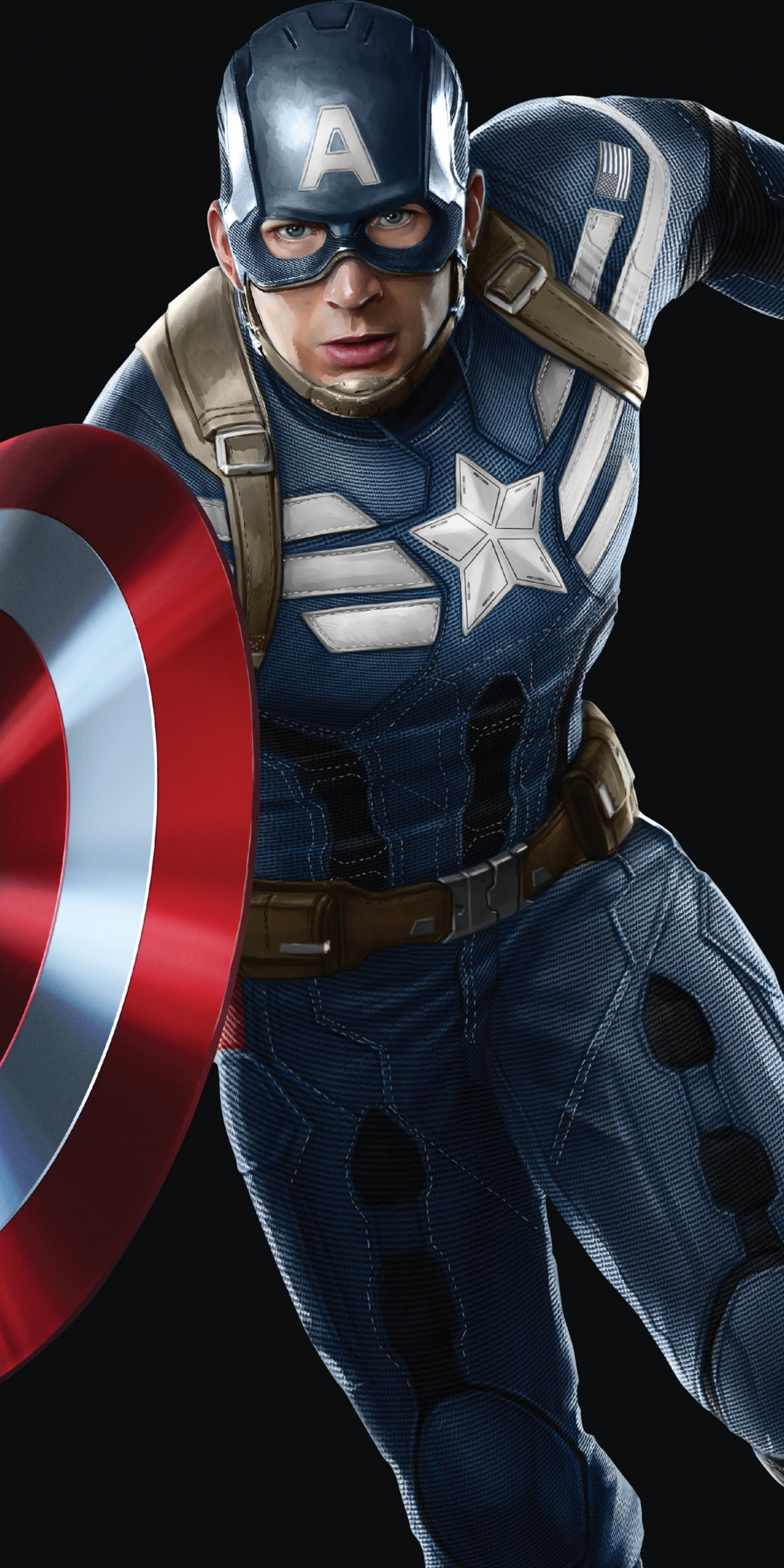Captain America, superhero, marvel comics, 1080x2160 wallpaper