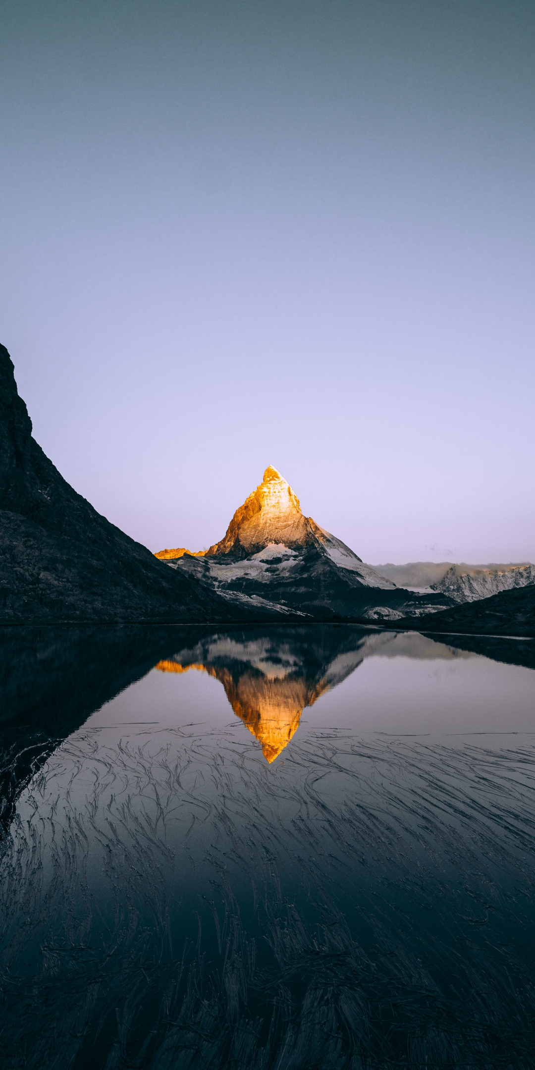Shinging alps, mountains, reflections, lake, 1080x2160 wallpaper