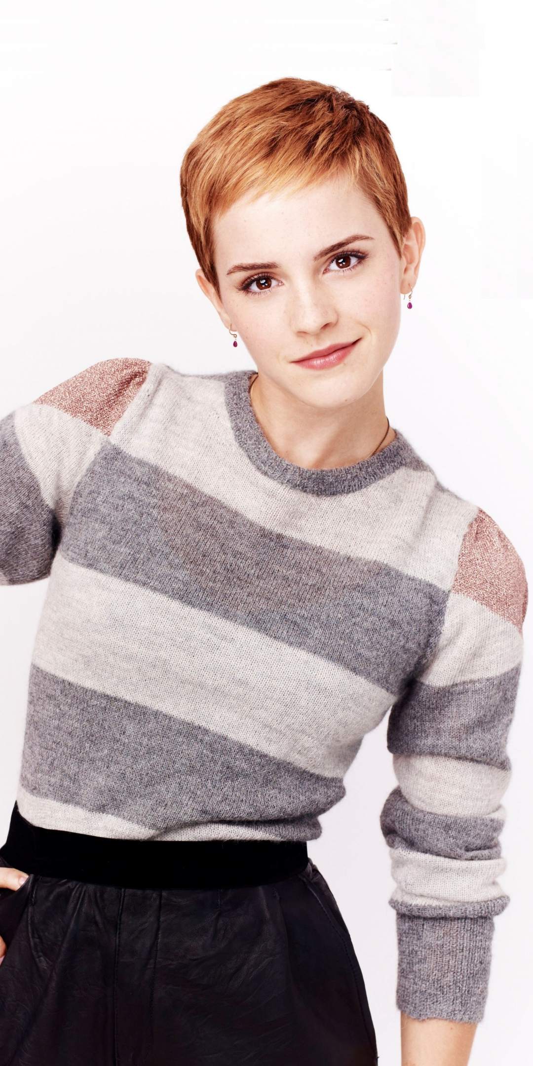 Emma Watson, short hair, beautiful, actress, 1080x2160 wallpaper