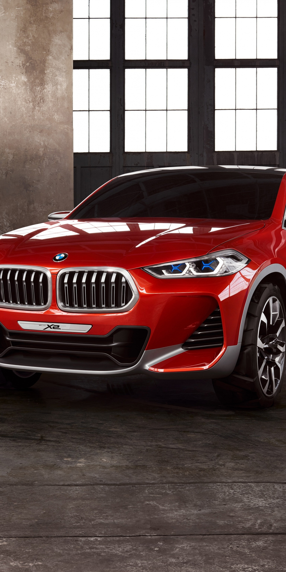 Red, front, BMW X2, 1080x2160 wallpaper