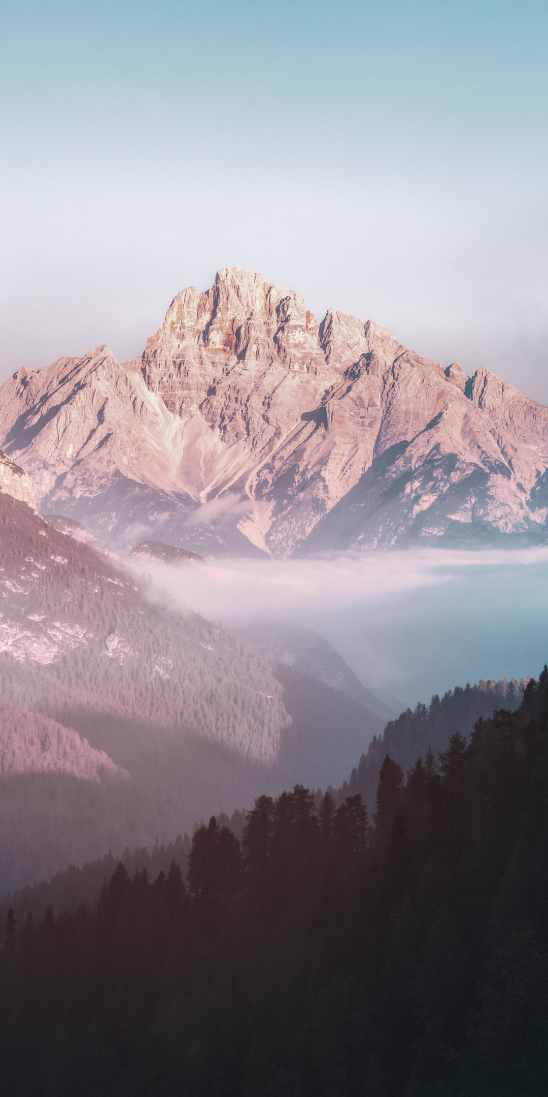 Mist, valley, mountains, beautiful, 1080x2160 wallpaper