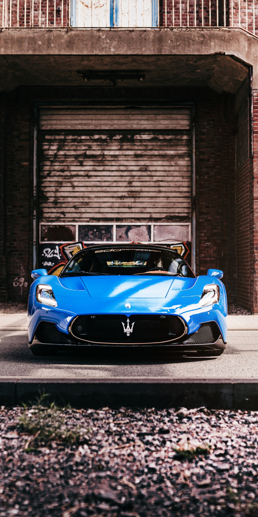 Maserati MC20 EDO competition coupe, blue car, 1080x2160 wallpaper