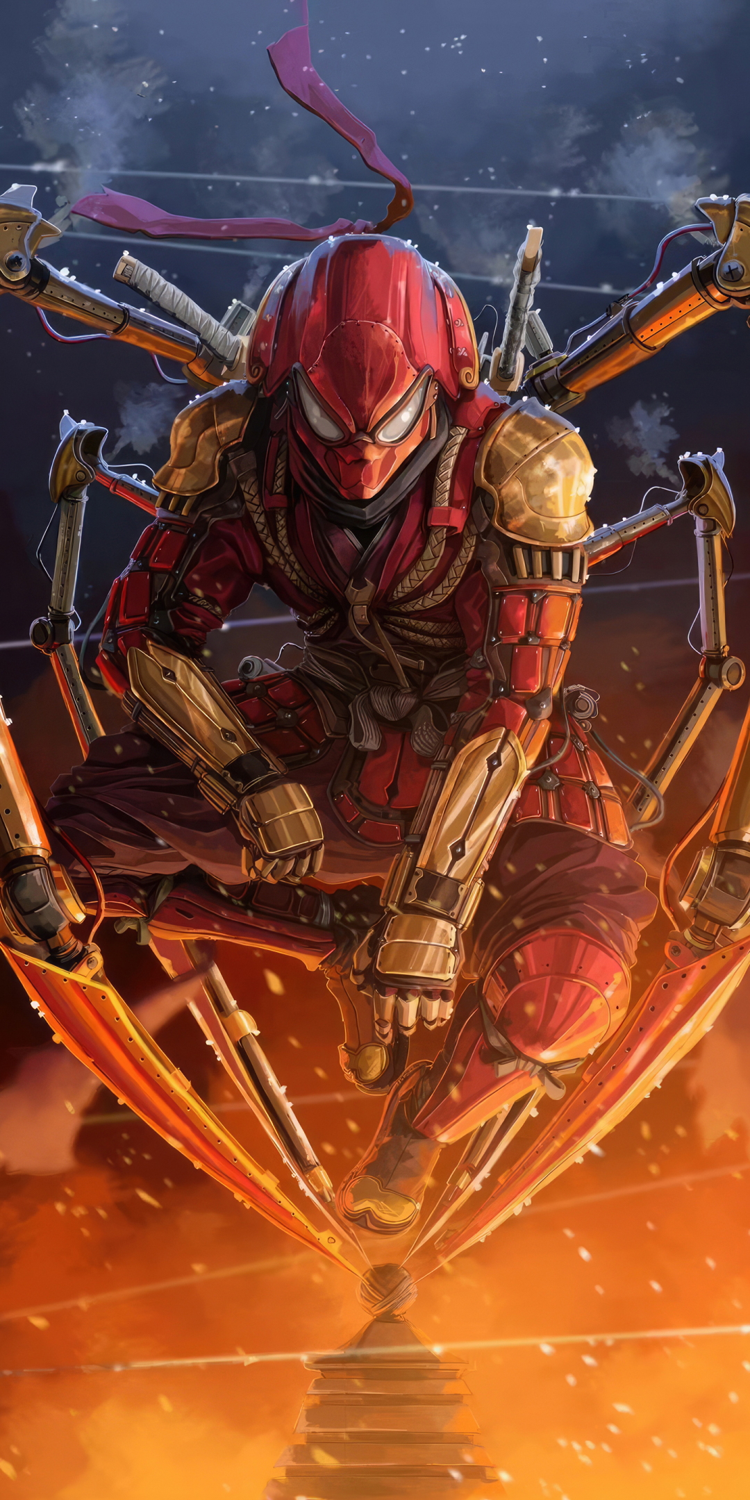 Iron-spider, concept art, 1080x2160 wallpaper