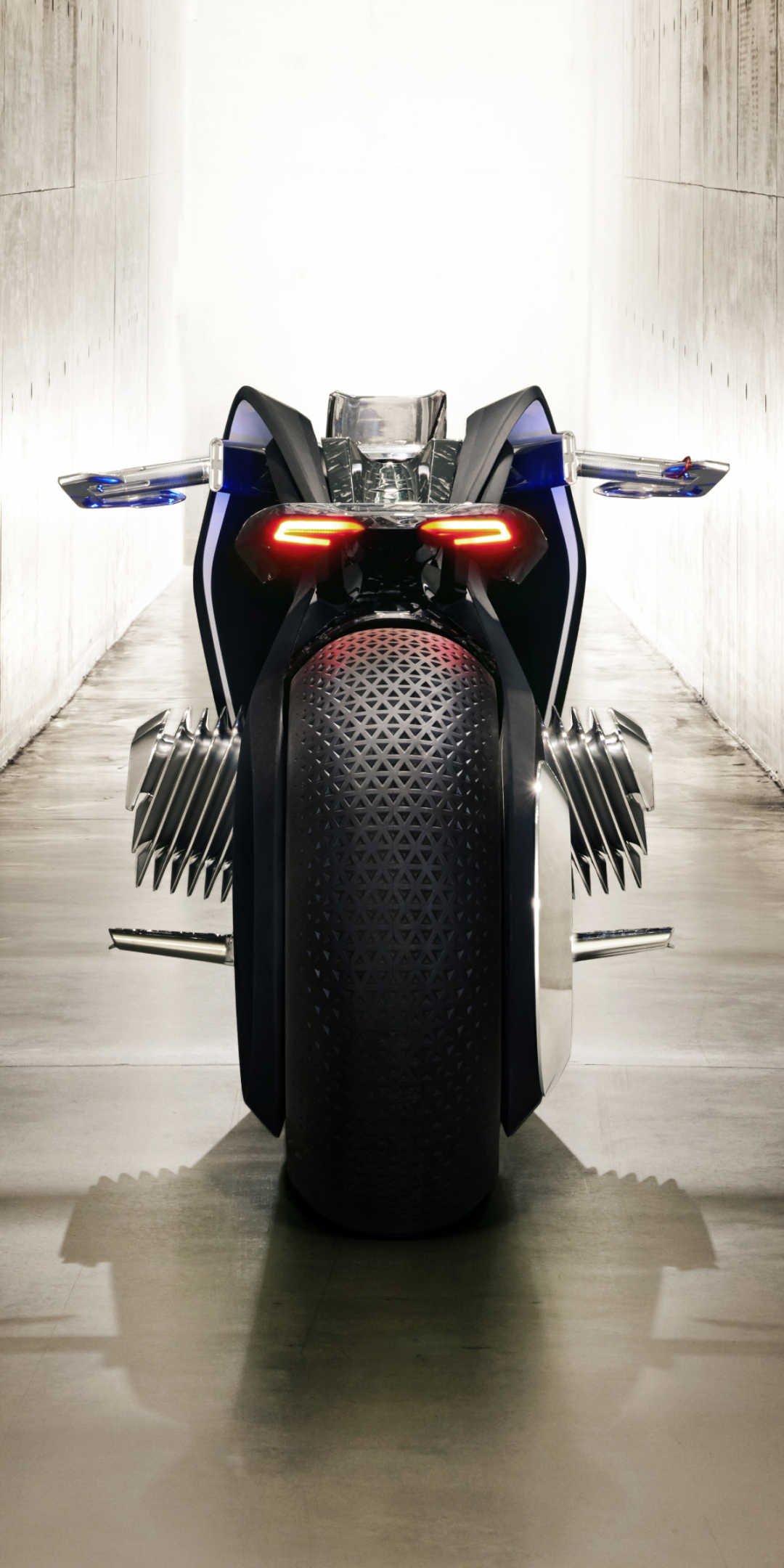 BMW vision next 100, concept bike, rear, 1080x2160 wallpaper