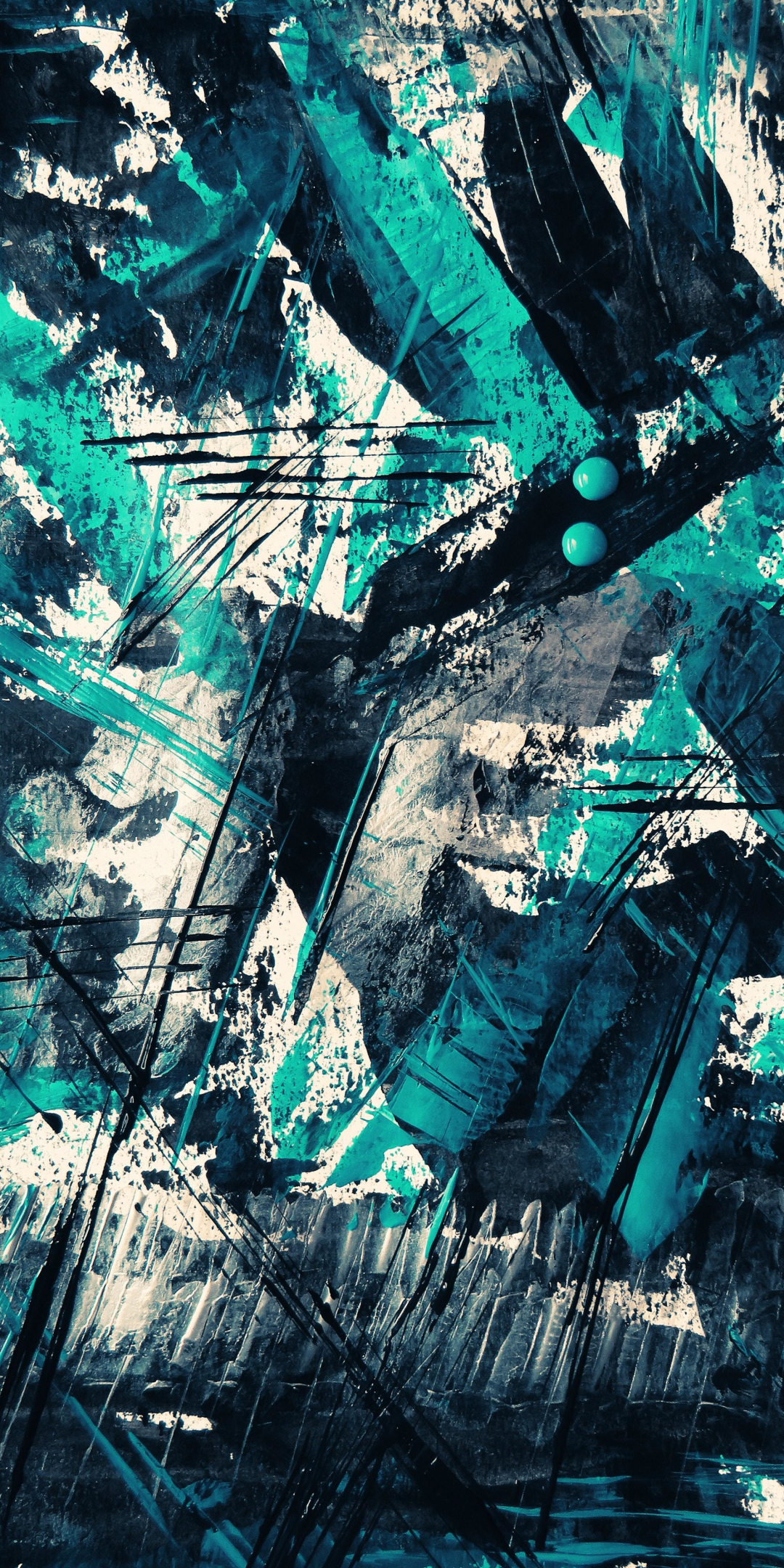 Marks, canvas, blue-dark, art, 1080x2160 wallpaper