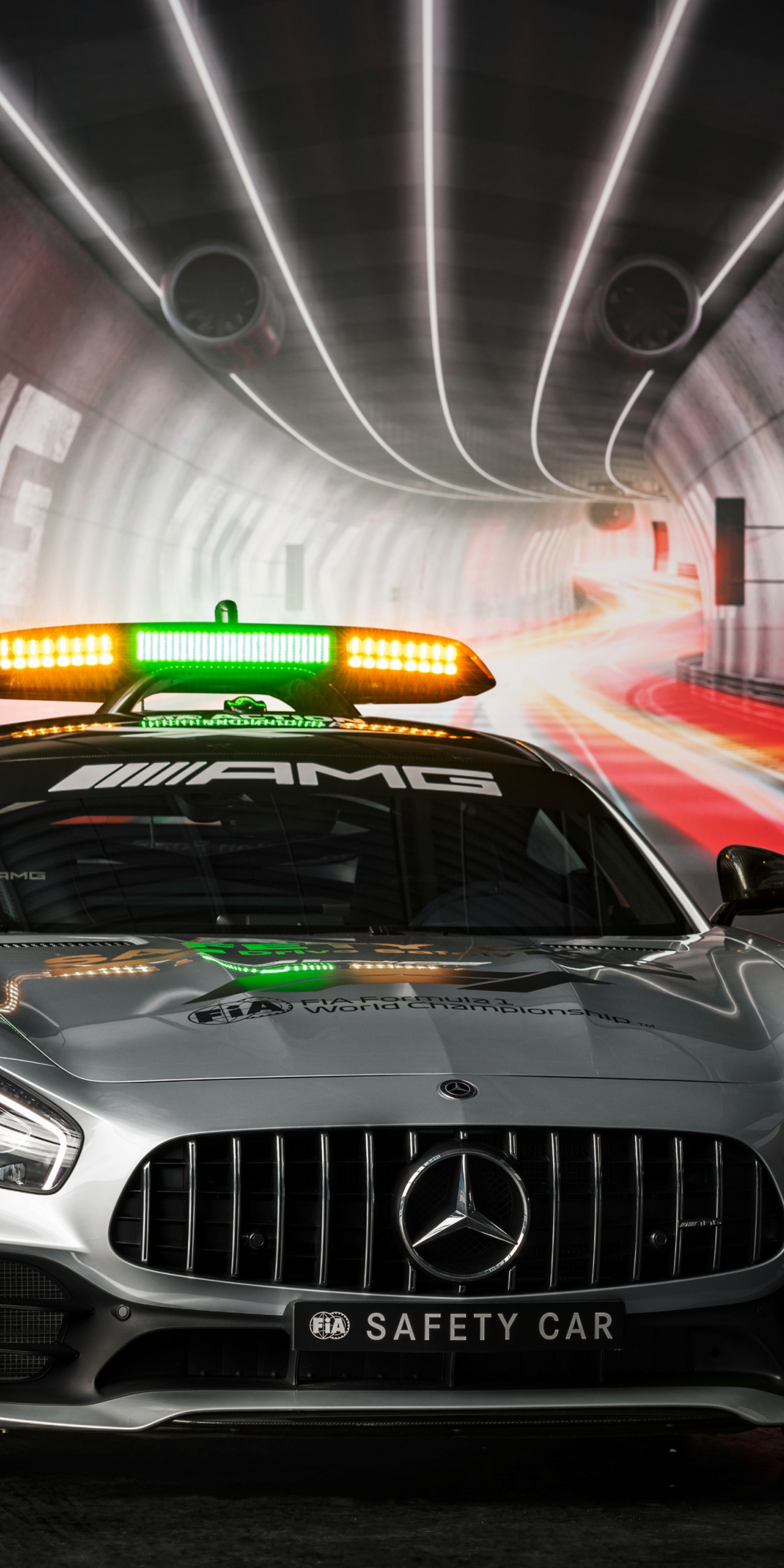 Mercedes-AMG GT R, F1 safety car, front, 1080x2160 wallpaper