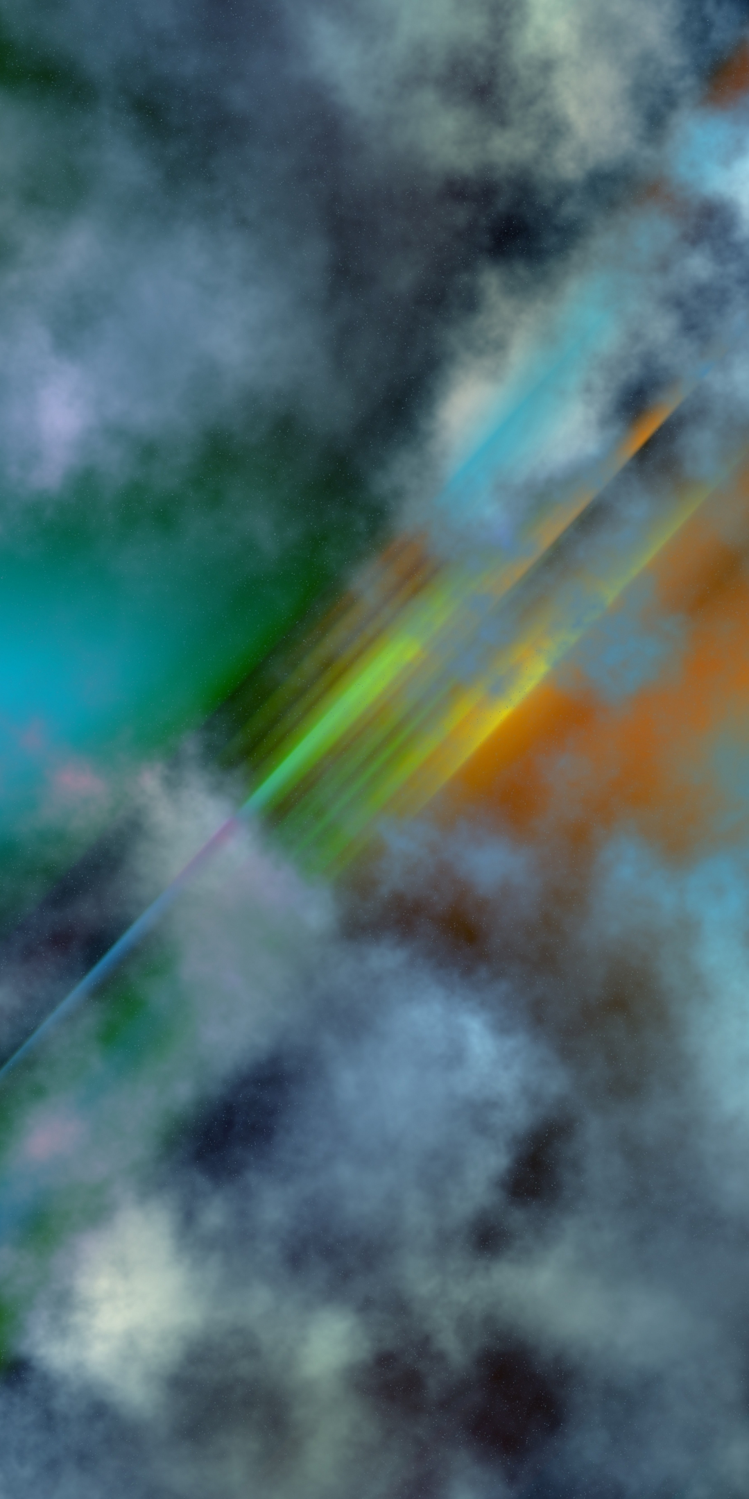 Dusk, smoke, digital art, multi-color bars, 1080x2160 wallpaper