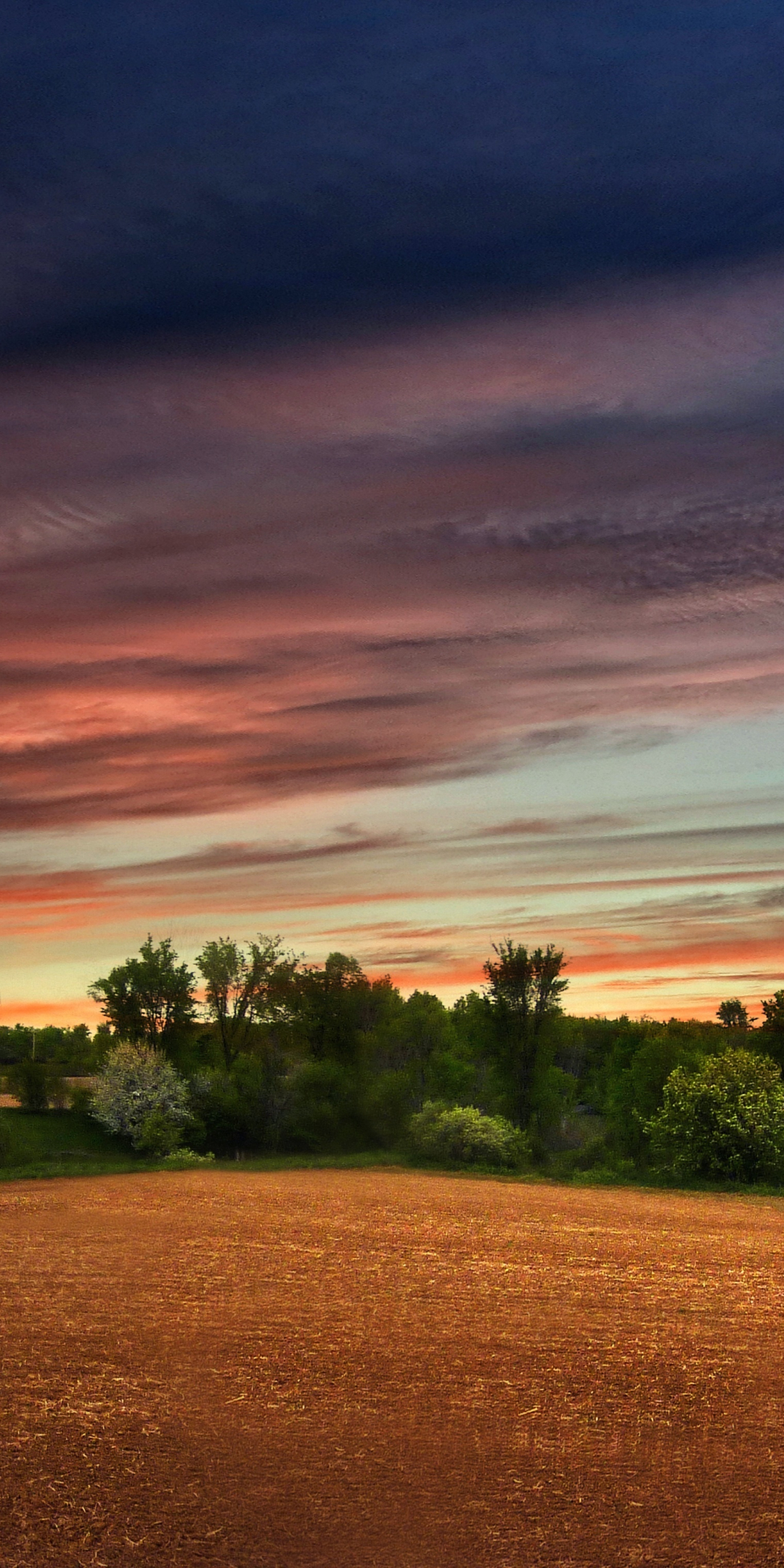 Clouds, sunset, sky, nature, landscape, 1080x2160 wallpaper