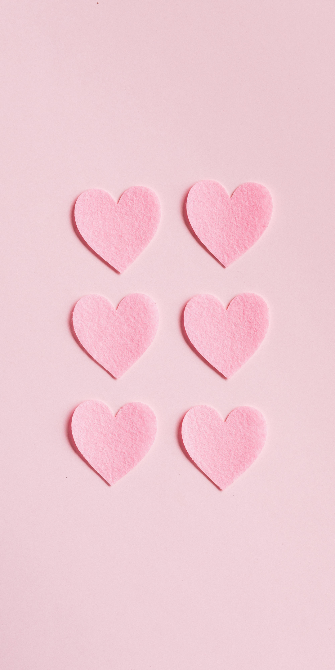 Pink hearts, minimal, 1080x2160 wallpaper