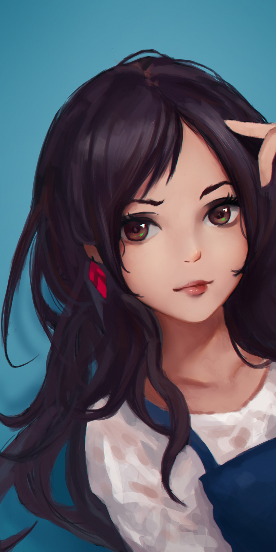 Original, anime girl, cute and beautiful, 1080x2160 wallpaper