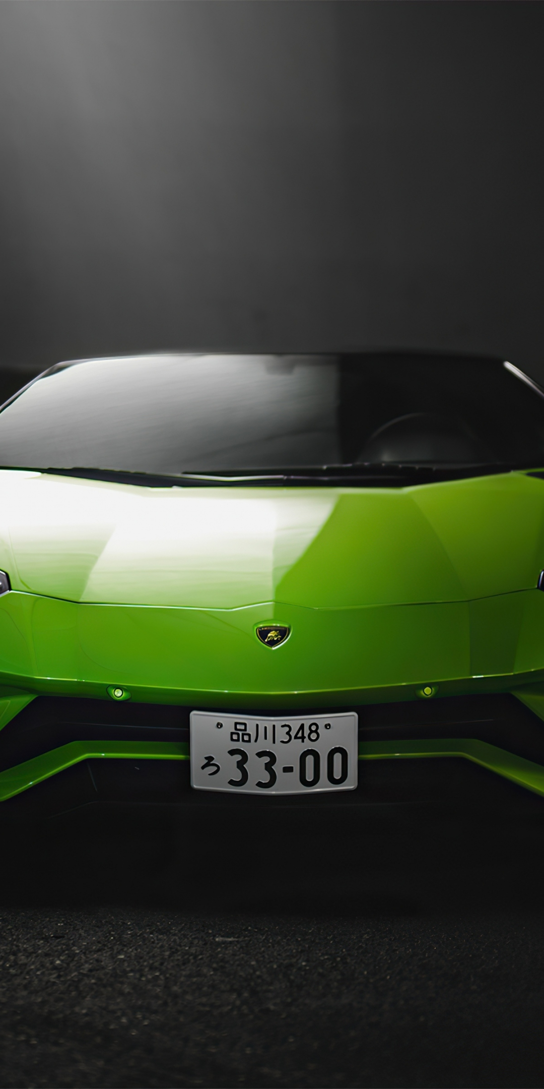 Green Lamborghini Aventador S Roadster, 2021, 1080x2160 wallpaper