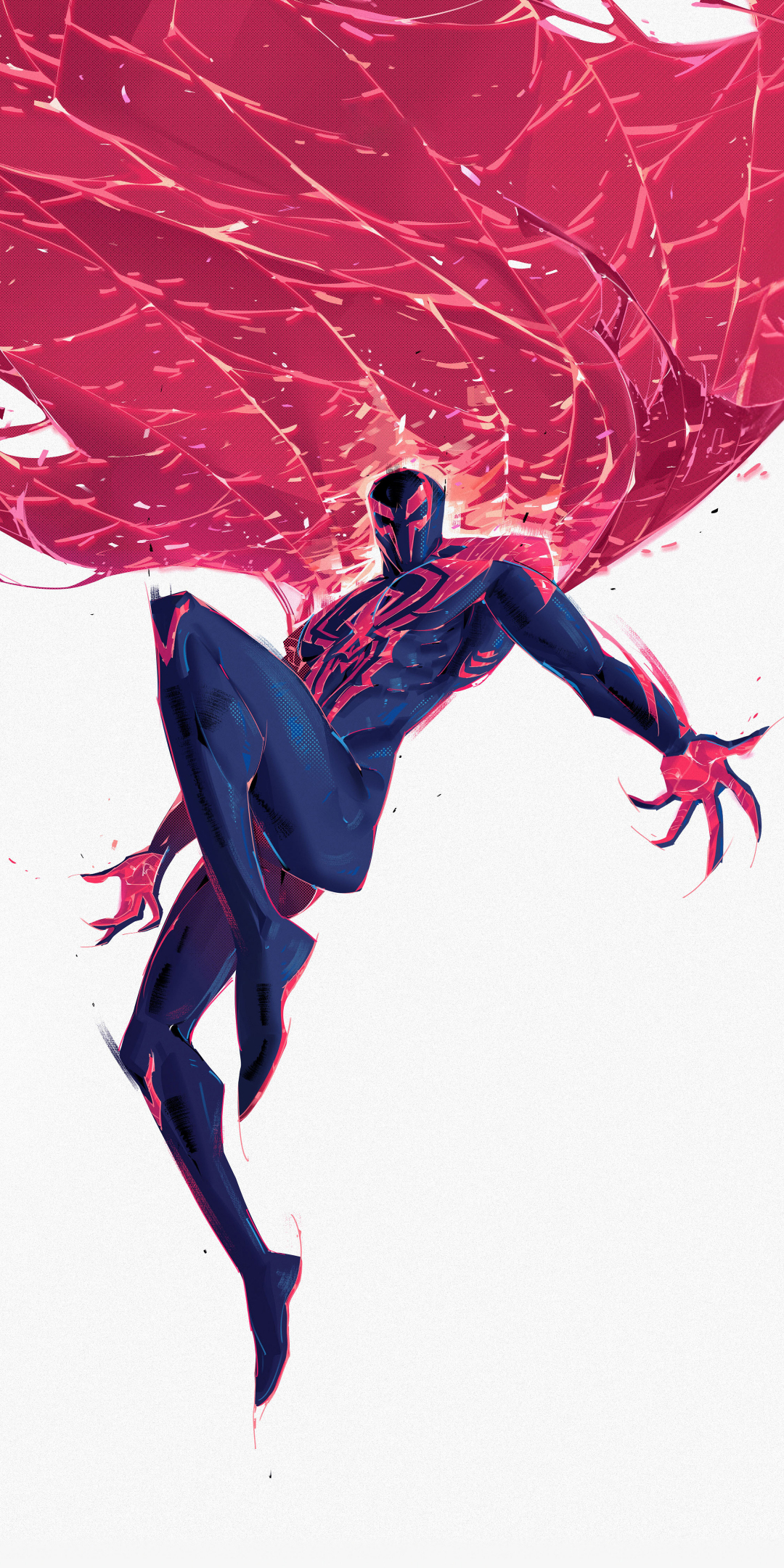Spider-man 2099, minimal art, mutli-verse, 1080x2160 wallpaper