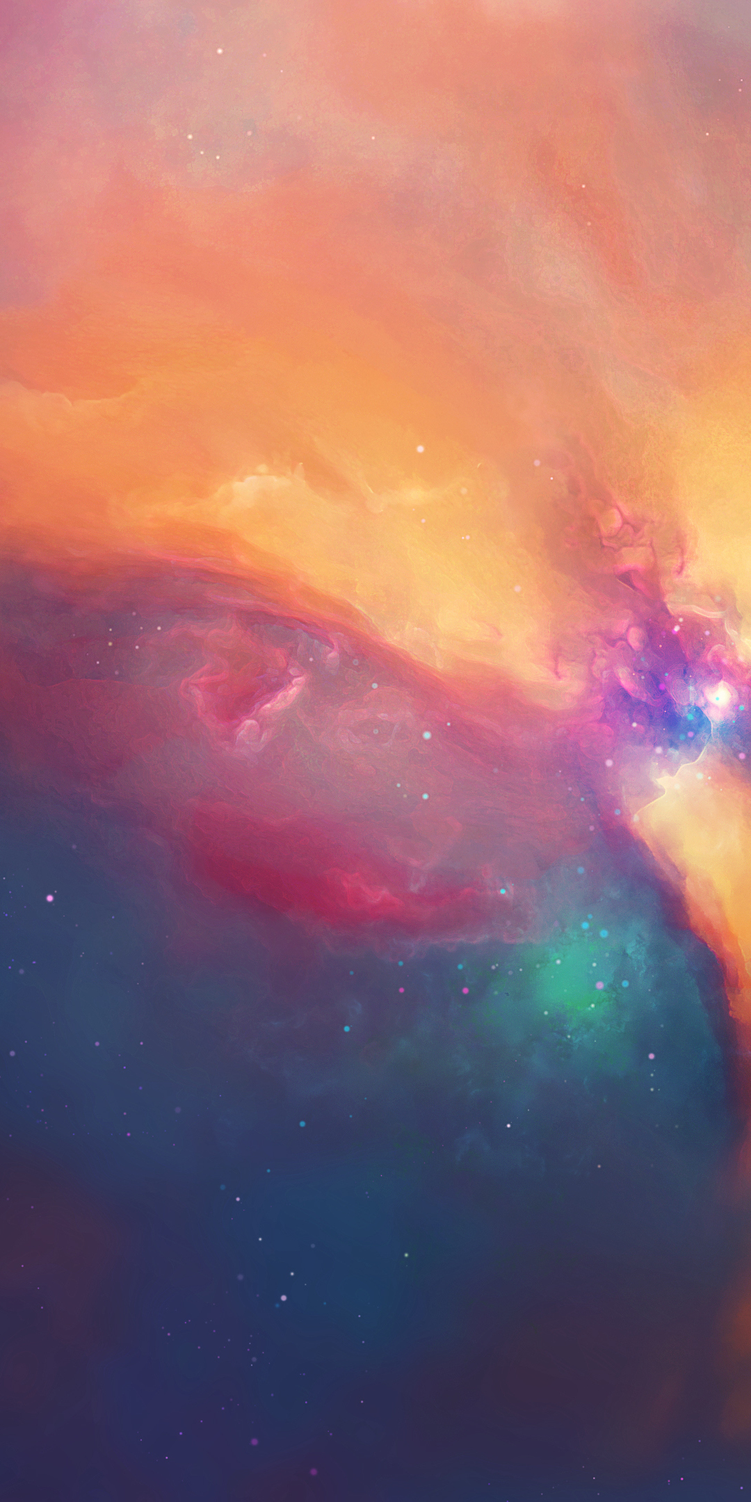 Cosmos, nebula, universe, colorful clouds, art, 1080x2160 wallpaper