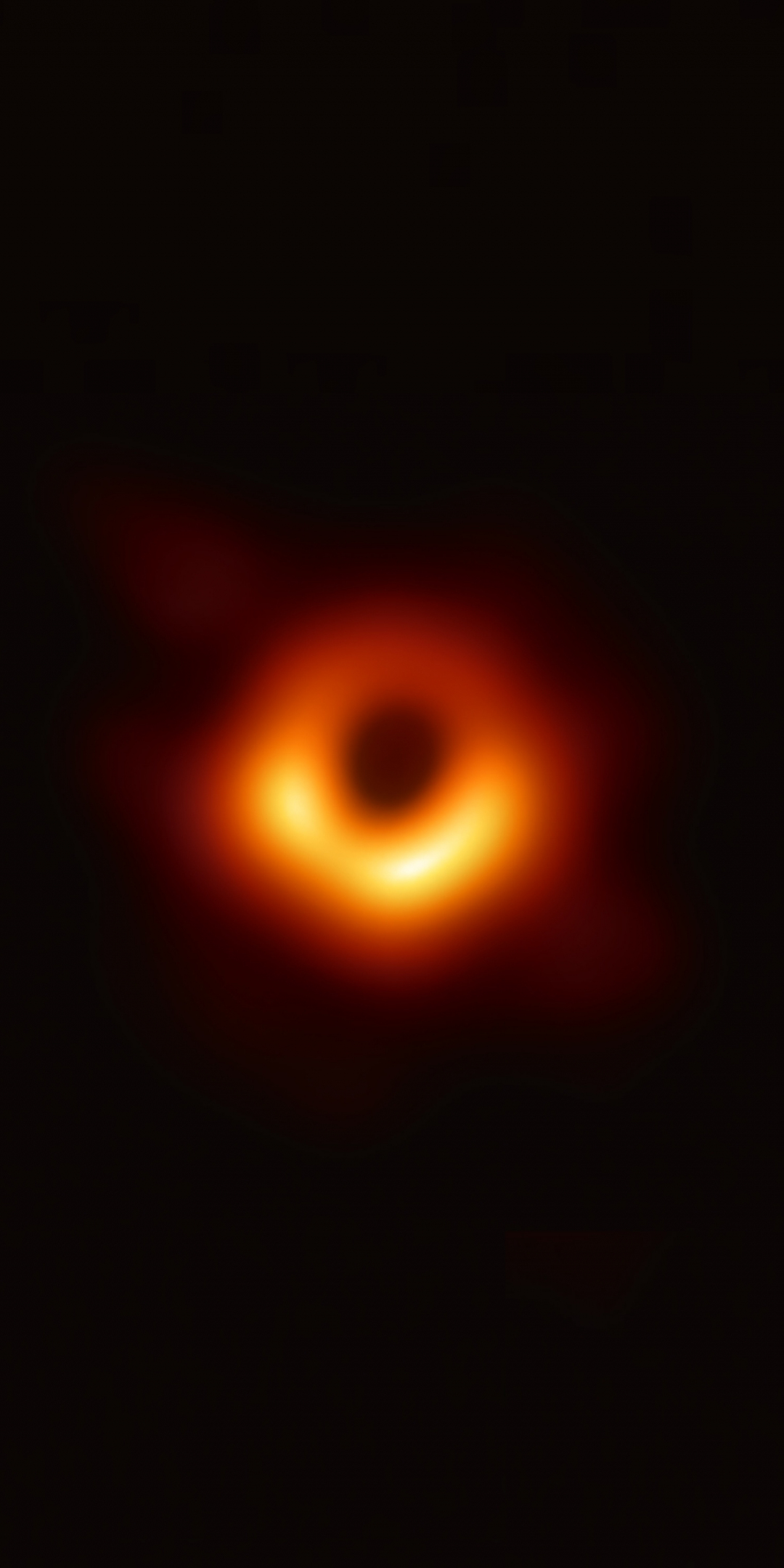 Black hole, minimal, blur, NASA, 2019, 1080x2160 wallpaper