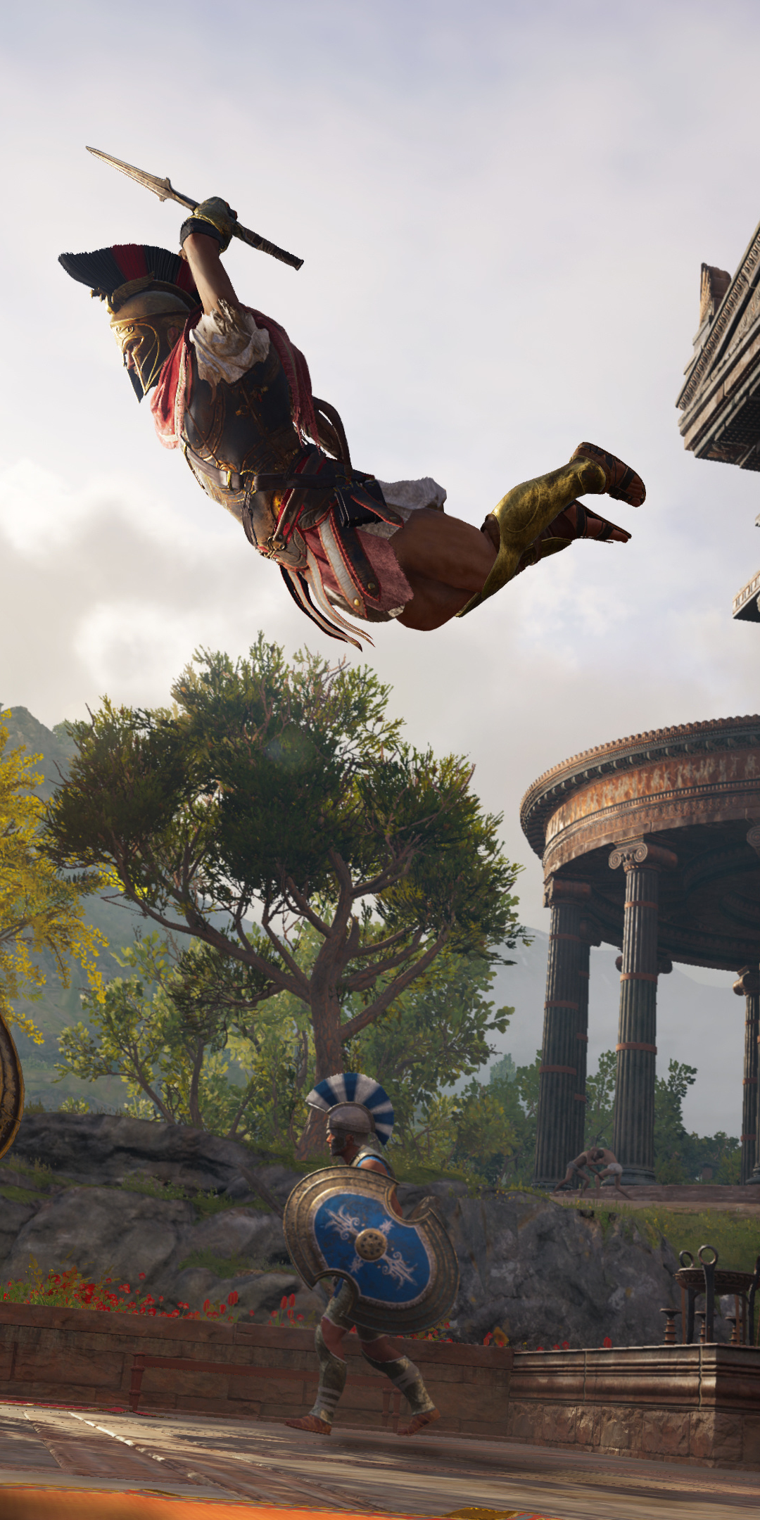 Warrior, fight arena, Assassin's Creed Odyssey, 2018, 1080x2160 wallpaper