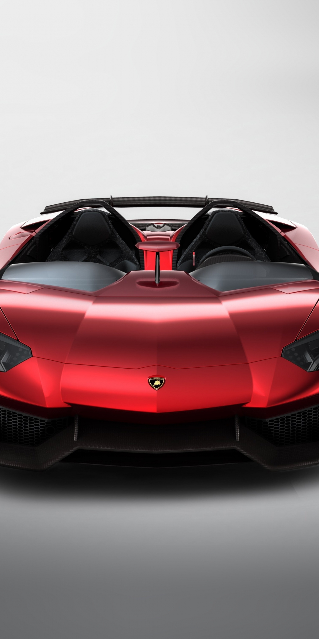 Red, sports car, Lamborghini Aventador, 1080x2160 wallpaper