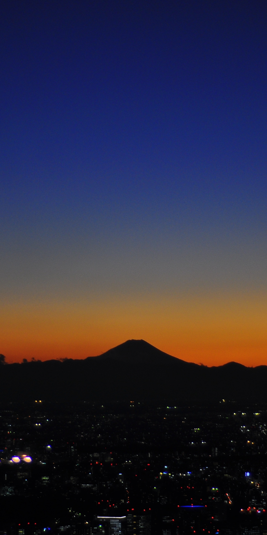 Dawn, sunset, mount fuji, sky, 1080x2160 wallpaper