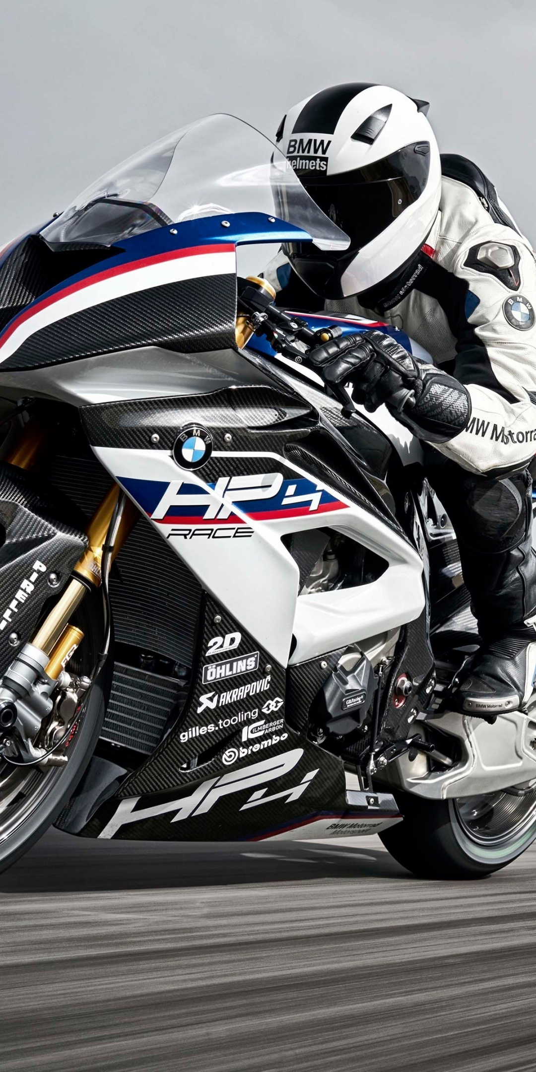 BMW HP4 Race, bike, track, 1080x2160 wallpaper