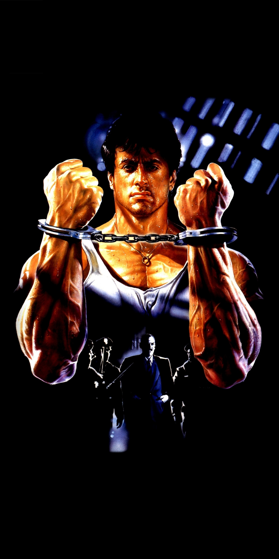 Sylvester Stallone, Lock Up, movie, artwork, dark, 1080x2160 wallpaper