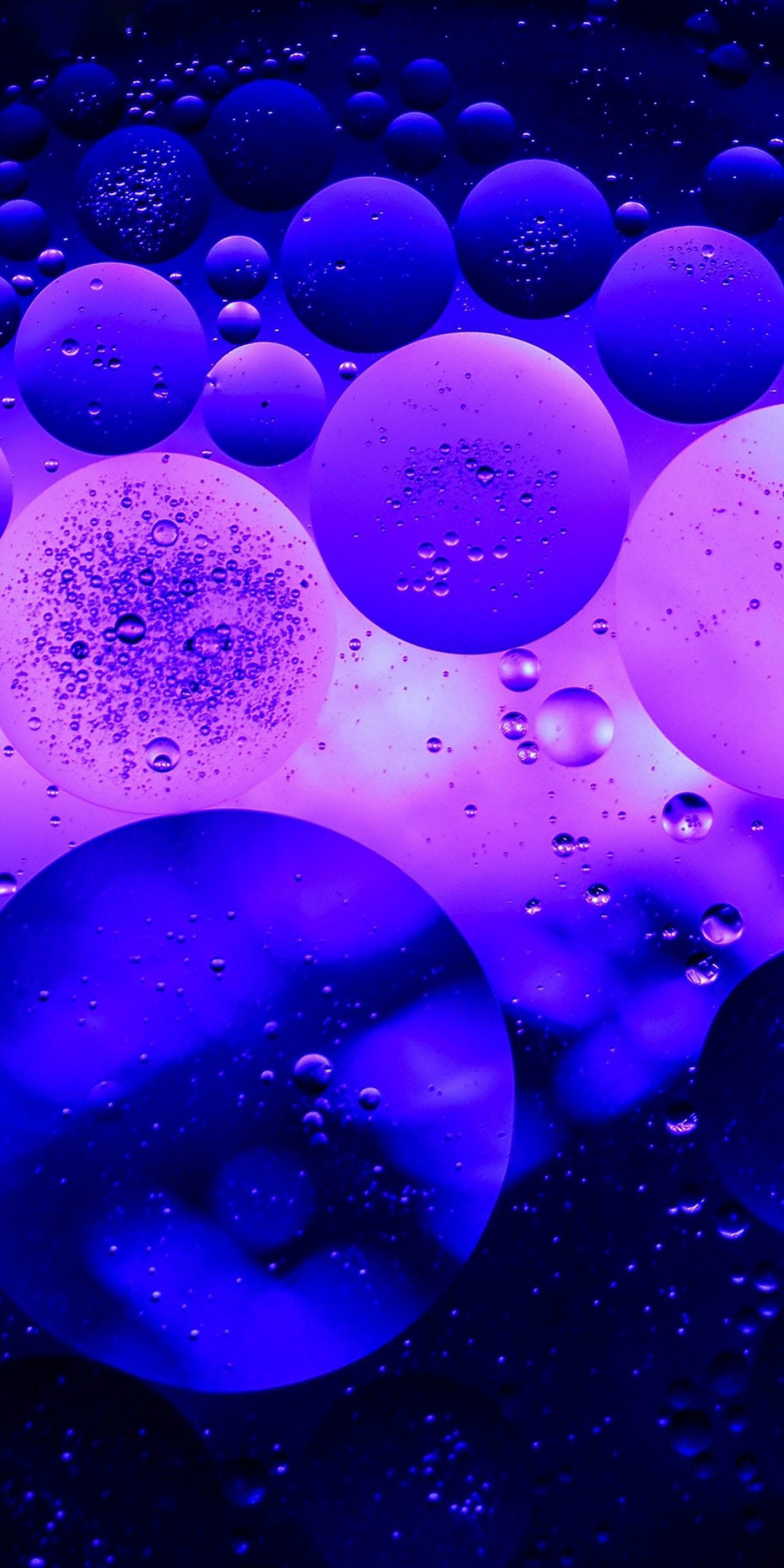 Blue, bubbles, close up, 1080x2160 wallpaper