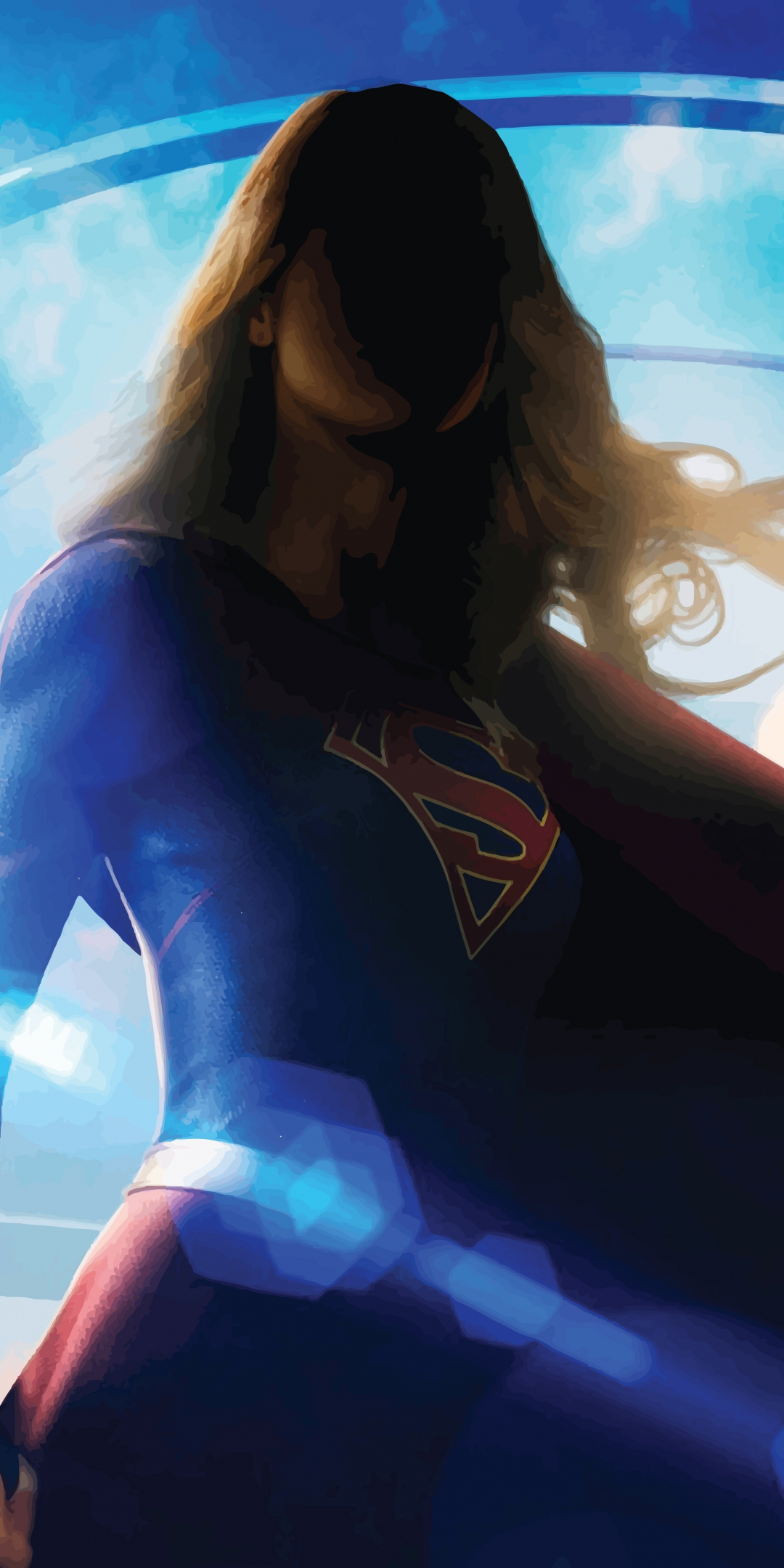 Supergirl, Melissa Benoist, fan art, 2018, 1080x2160 wallpaper