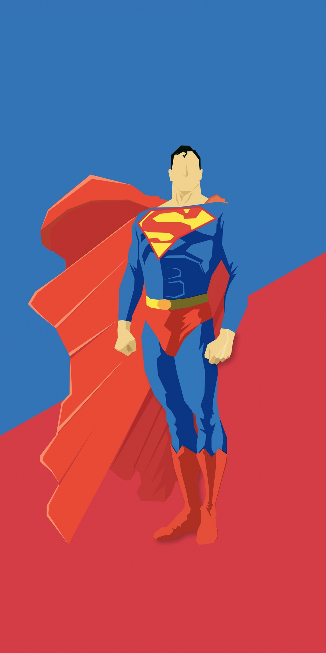 Minimal, 2019, superman, art, 1080x2160 wallpaper