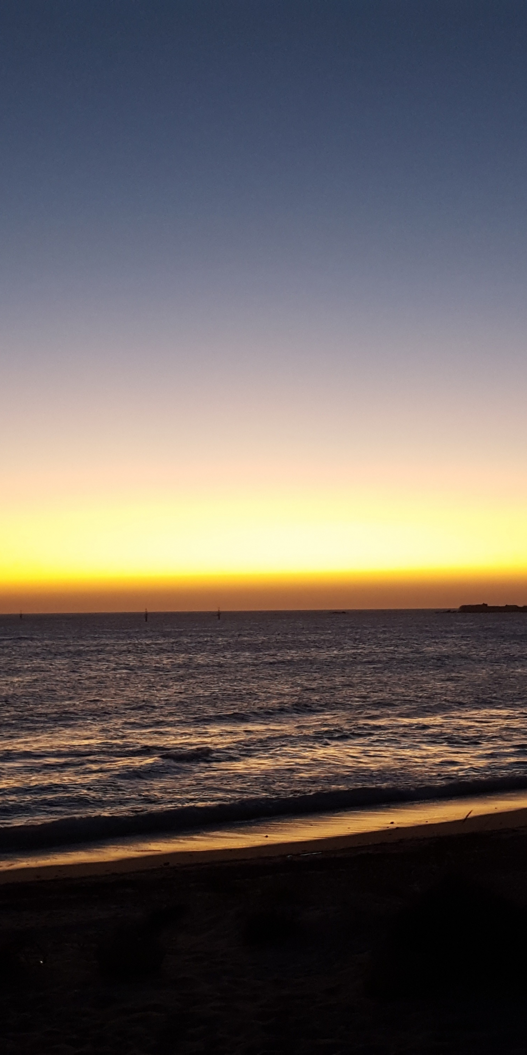 Sky, twilight, sunset, nature, beach, sea, 1080x2160 wallpaper