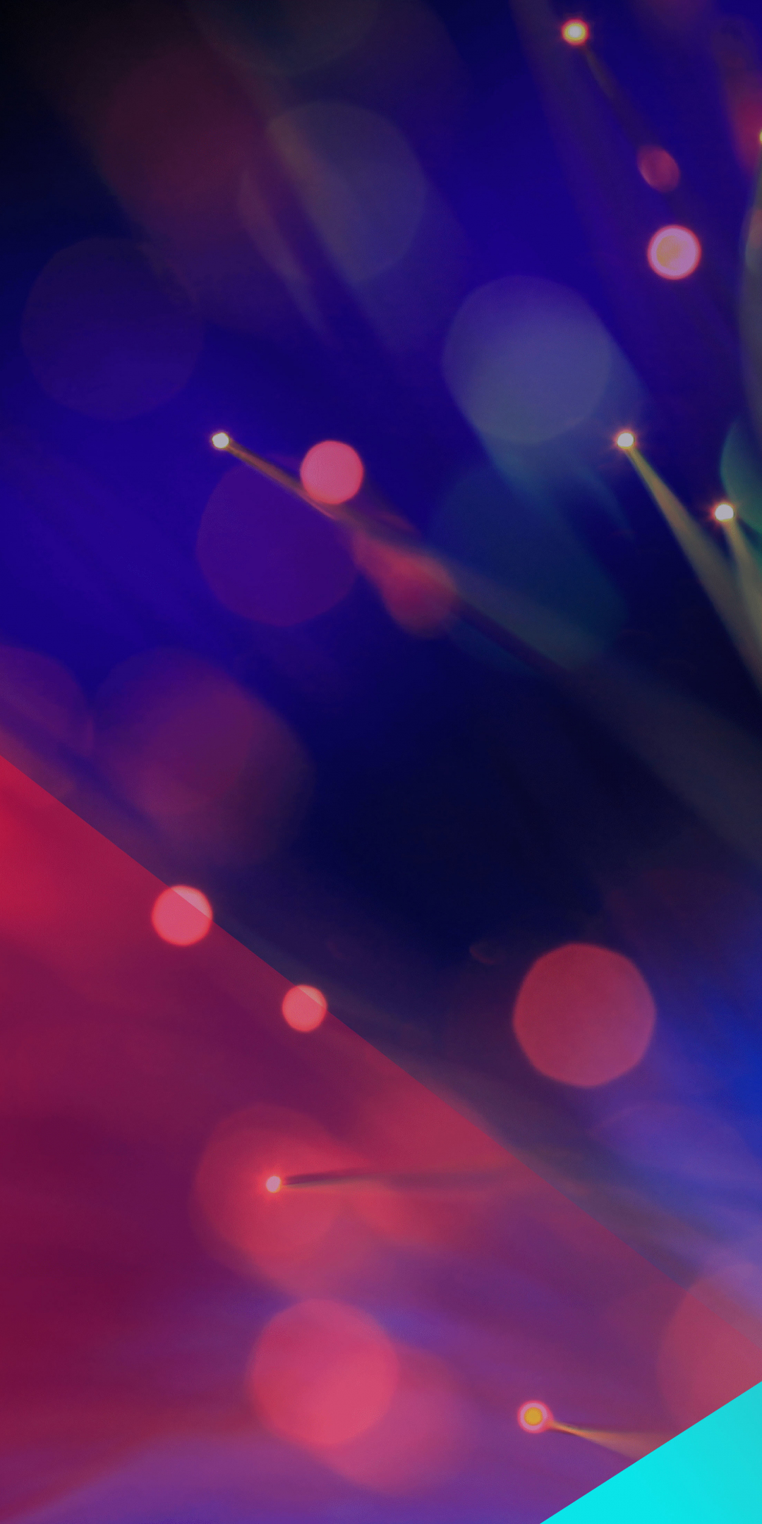 Abstract, colorful leaf and threads, bokeh, 1080x2160 wallpaper
