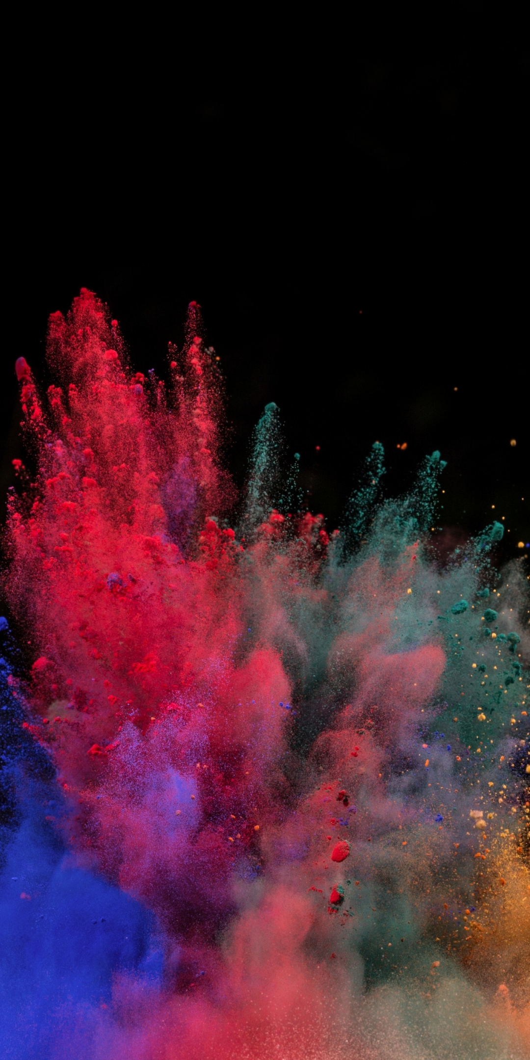 Color, explosion, powder's blast, 1080x2160 wallpaper