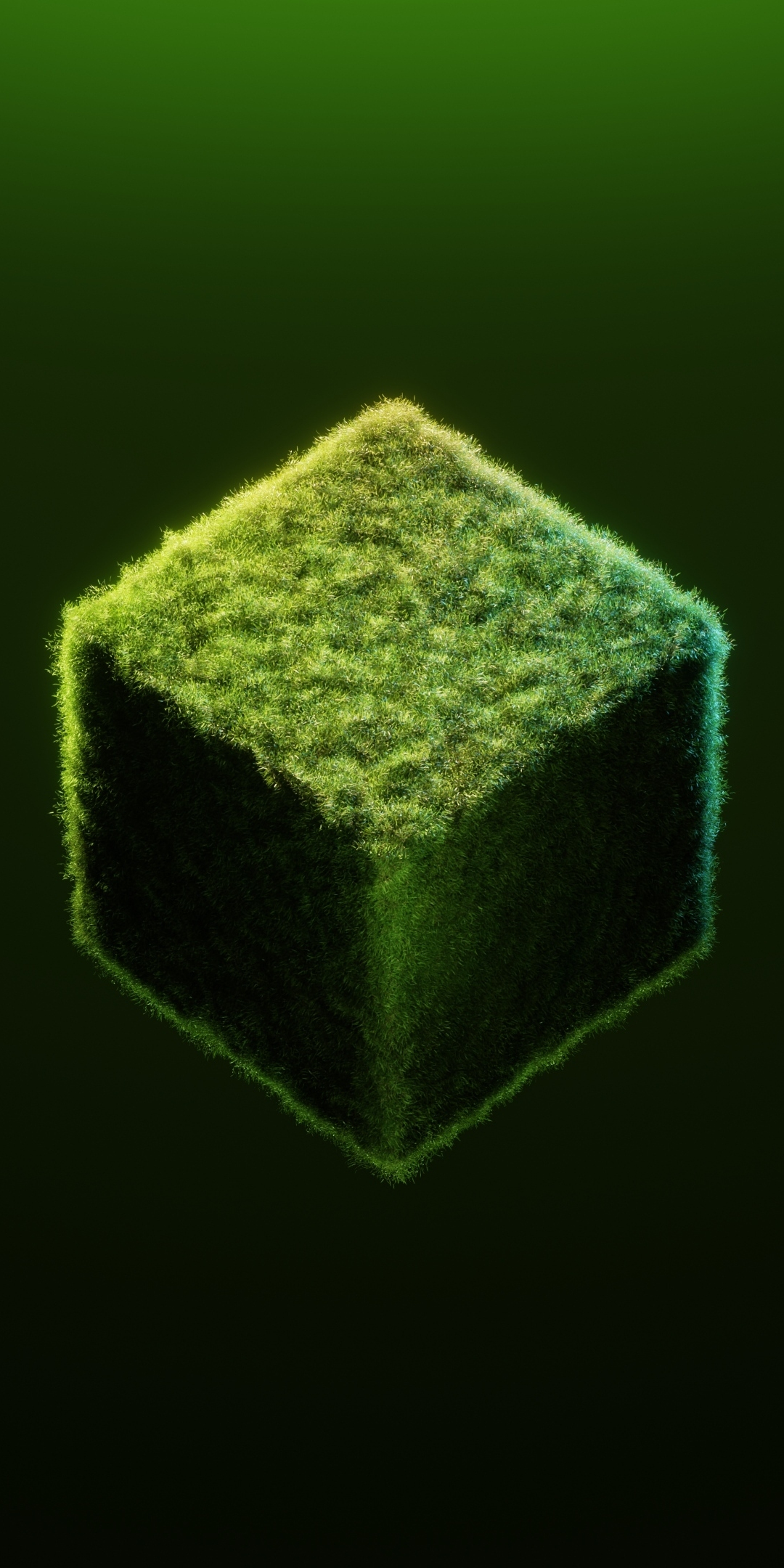 Minecraft, grass small cube, green, 1080x2160 wallpaper