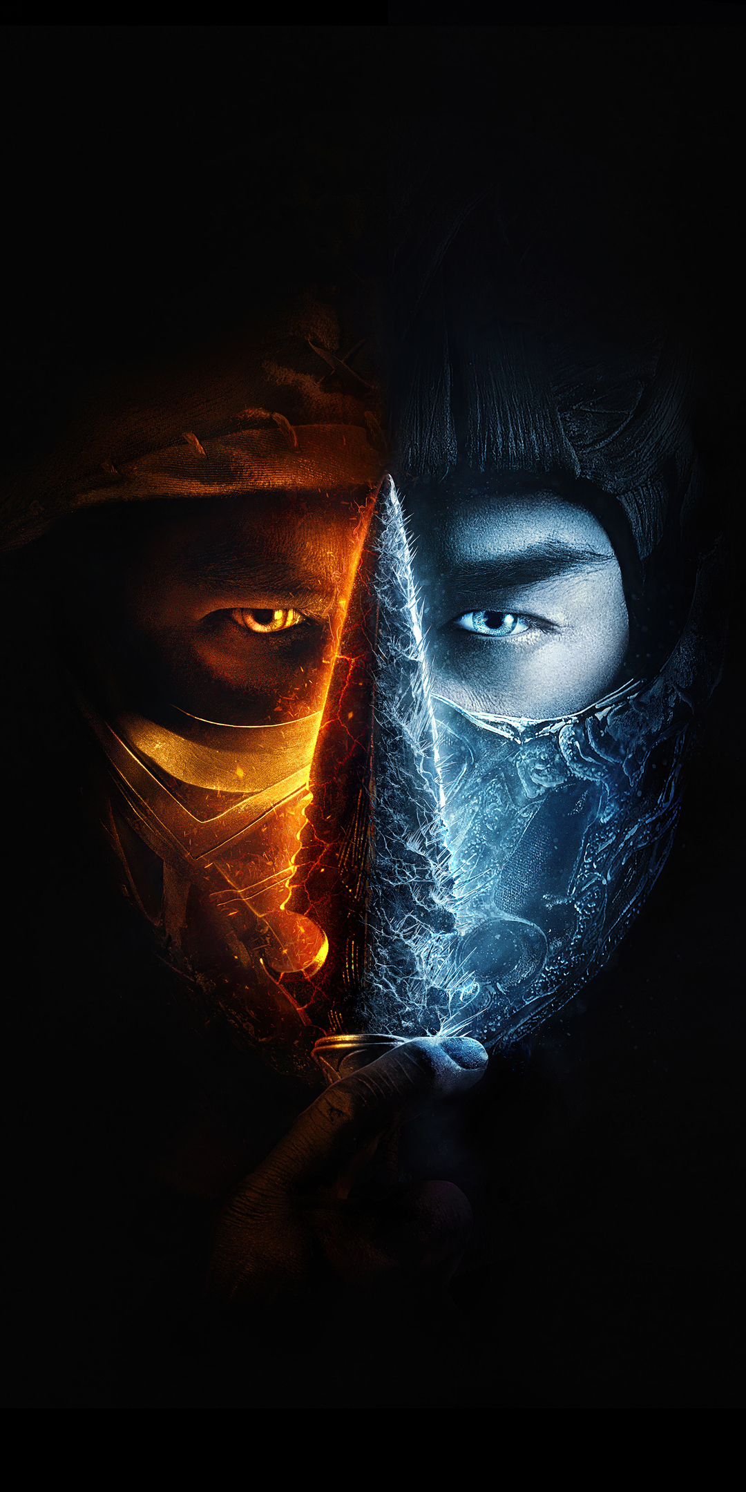 Mortal Kombat, 2021 movie, face-off, logo, 1080x2160 wallpaper