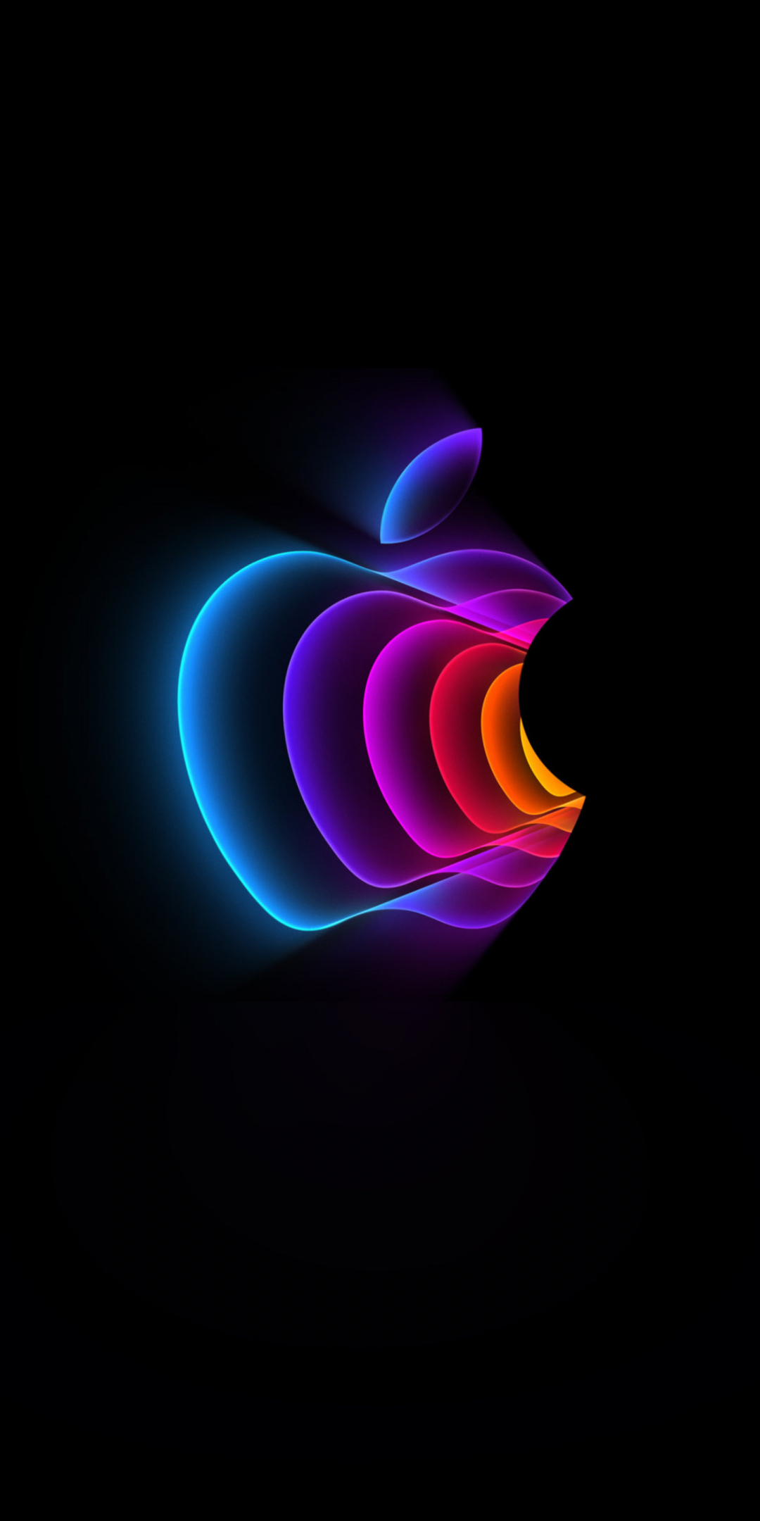 Apple's logo, dark & minimal, 2022, 1080x2160 wallpaper