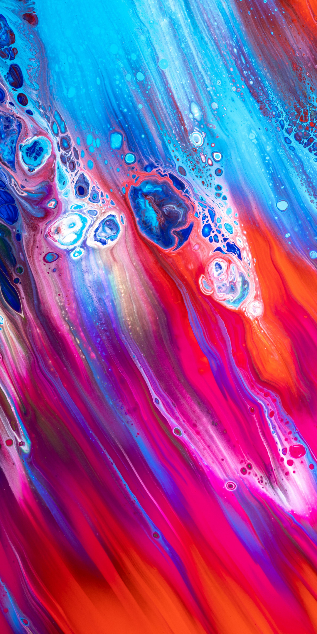 Colorful, spots, texture, abstract art, 1080x2160 wallpaper