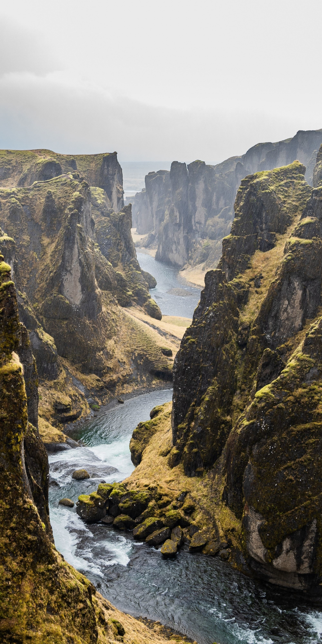 River, green landscape, nature, Iceland, 1080x2160 wallpaper