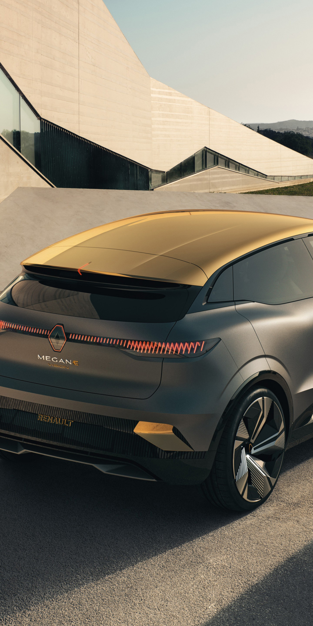 Renault Megane eVision, 2020 car, rear-view, 1080x2160 wallpaper