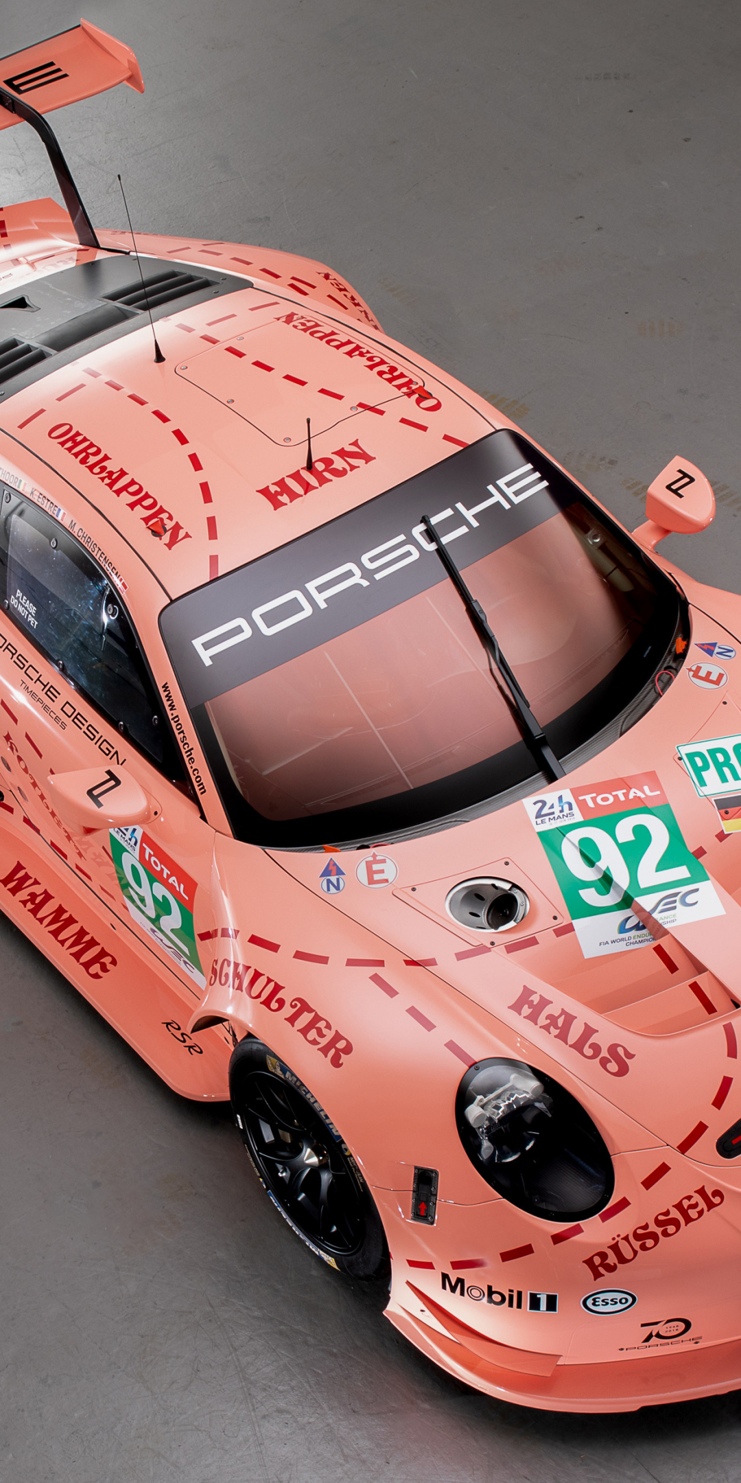 Porsche 911 RSR, sports car, 2018, 1080x2160 wallpaper