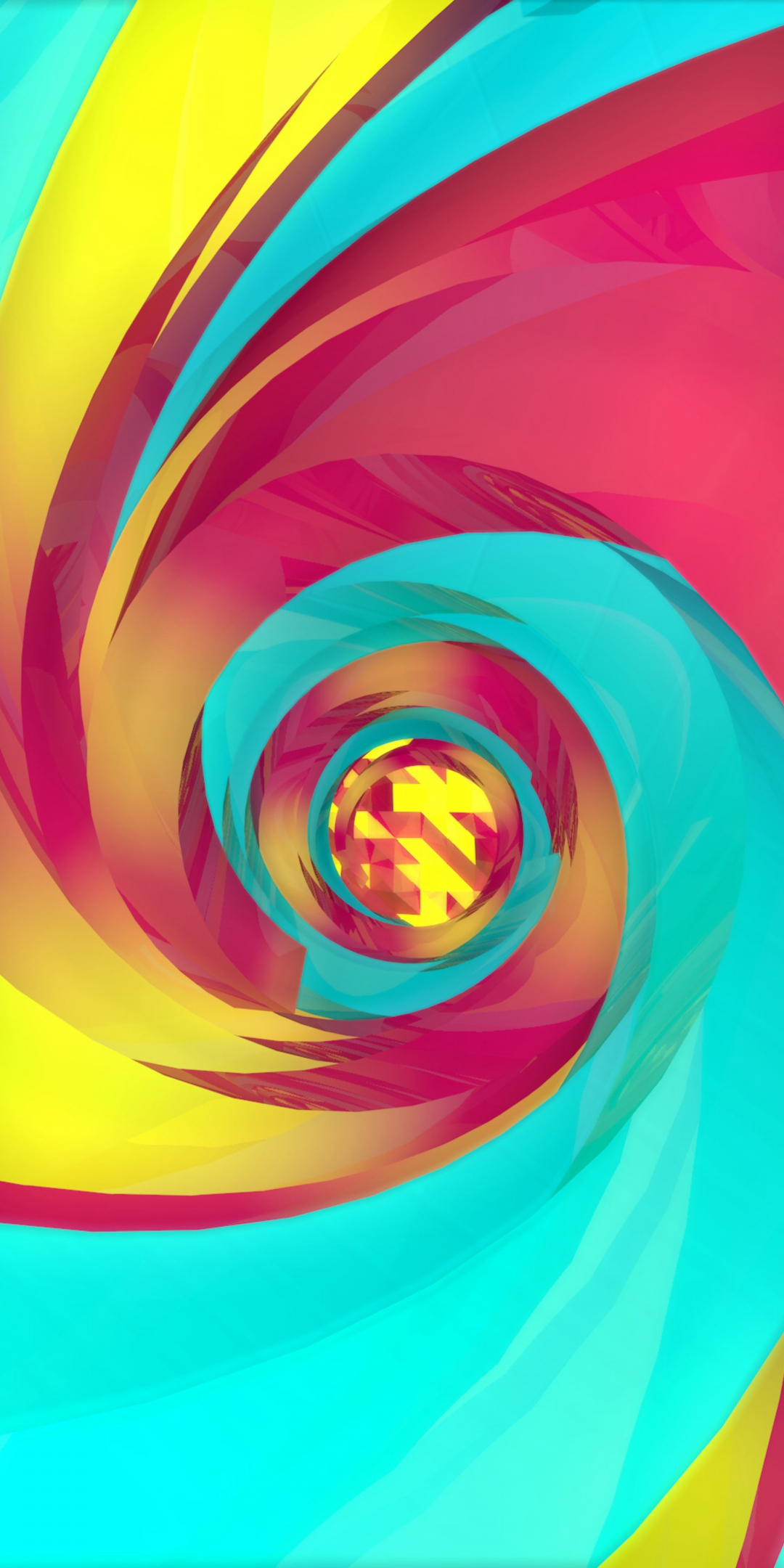 Spiral, colorful, twist, abstract, 1080x2160 wallpaper