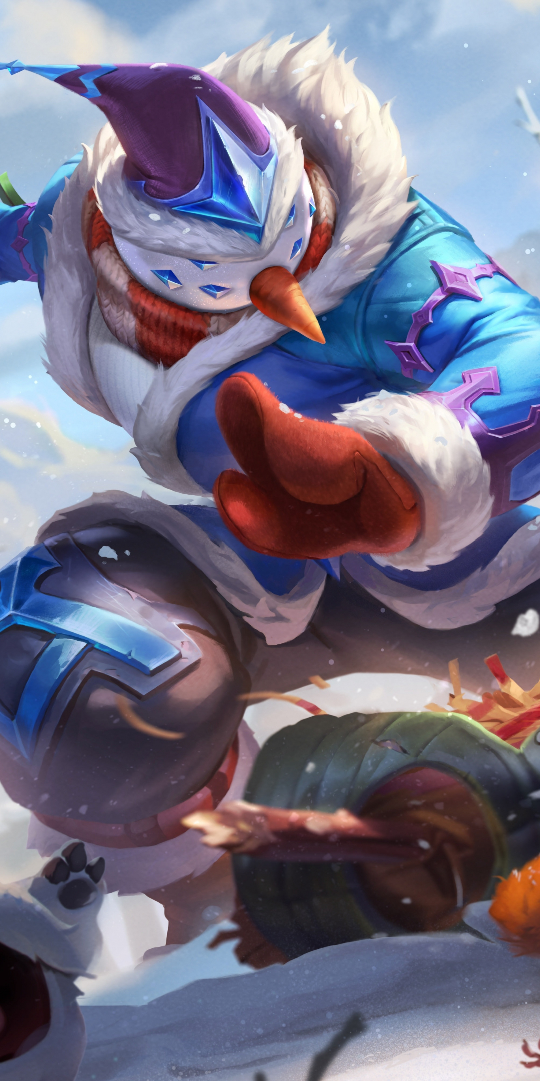 Snowman, Master Yi, online game, 2018, League of Legends, 1080x2160 wallpaper